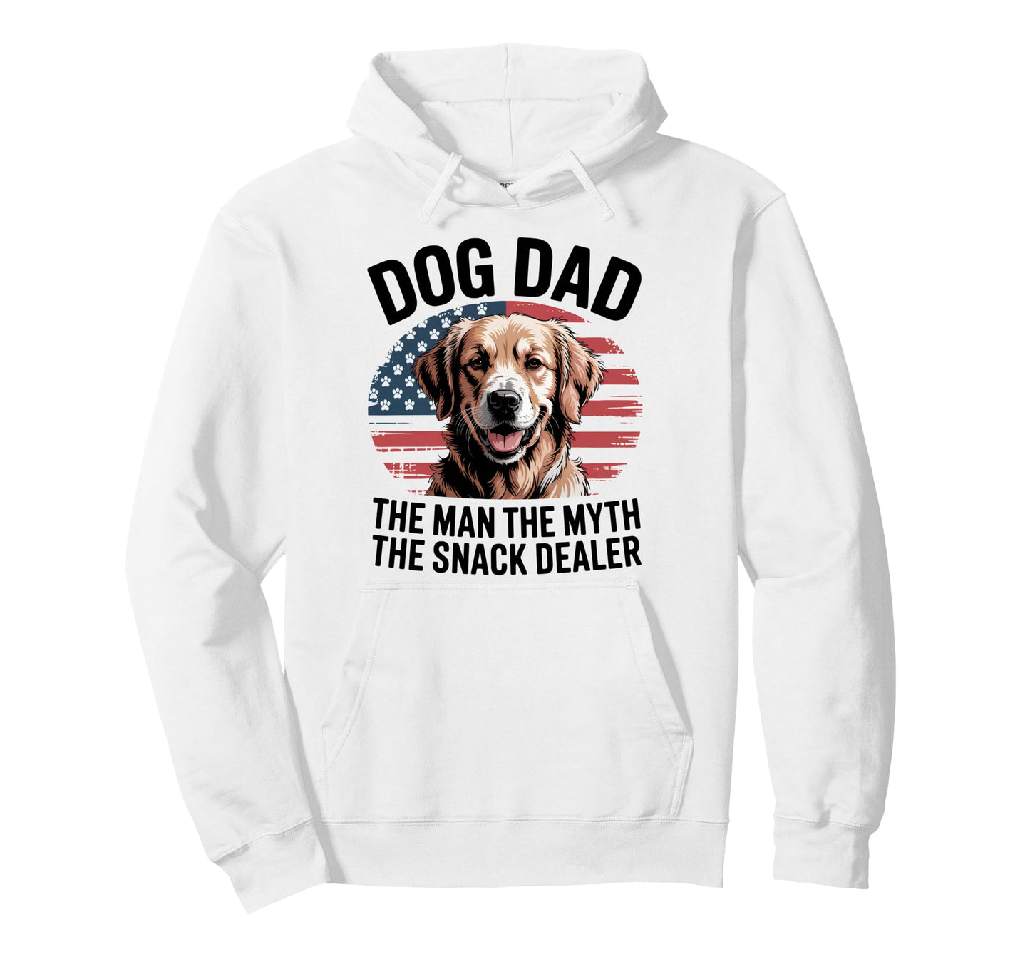 Dog Dad Myth Snack Dealer Funny Hoodie - Casual Everyday Wear Men Women - T-Shirt, Sweatshirt, Hoodie