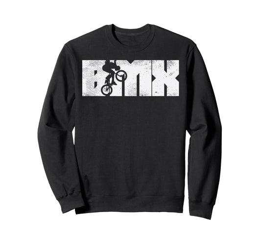 Bmx Letters Bike Stunt Flatland Sweatshirt - Novelty Apparel for Adults - T-Shirt, Sweatshirt, Hoodie