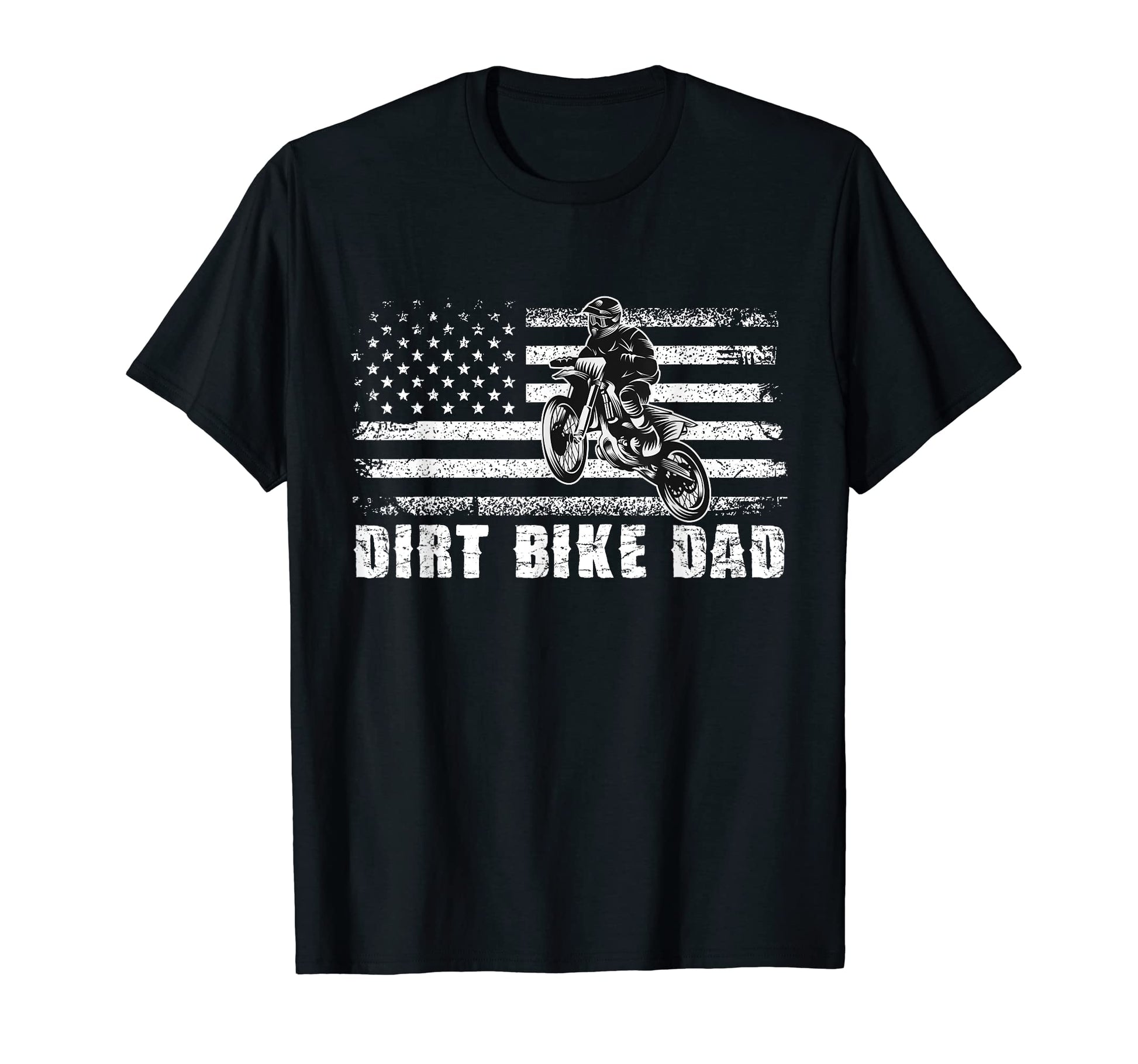 Dirt Bike Dad Funny Motorcycle Usa T-Shirt - Casual Everyday Wear Unisex - T-Shirt, Sweatshirt, Hoodie