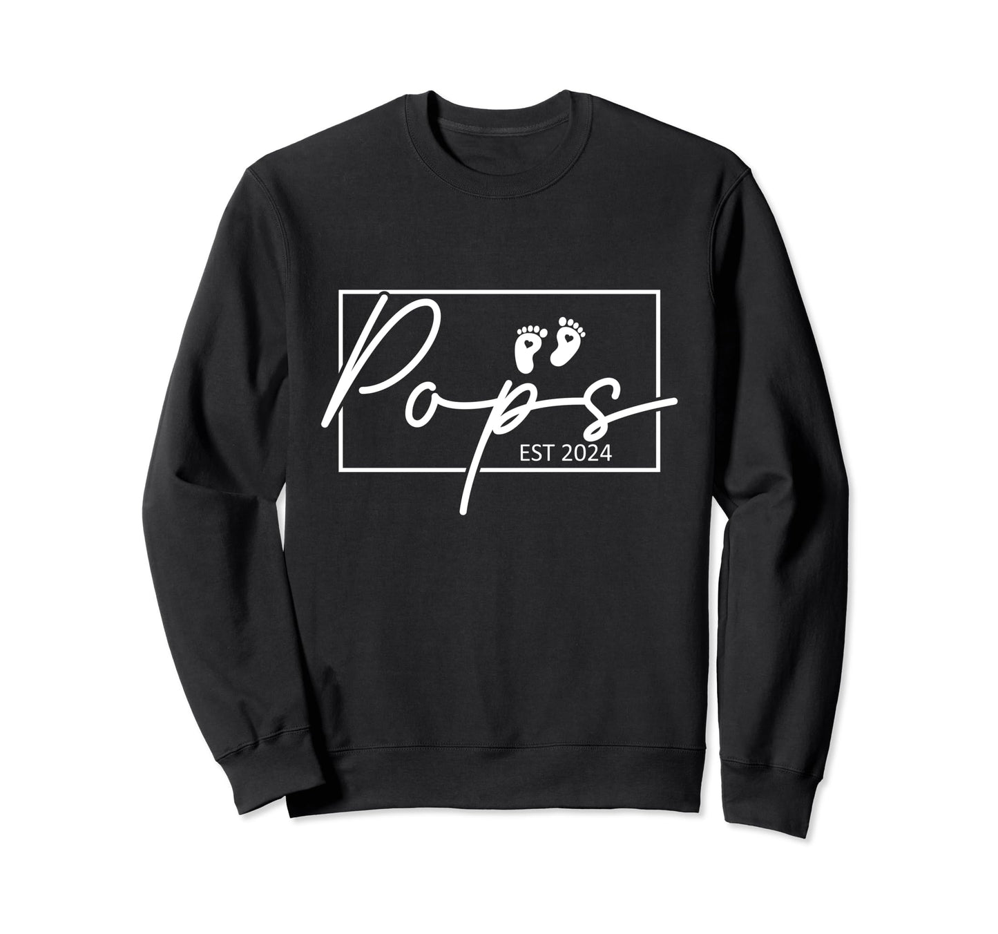 Pops Established Est 2024 Feet Sweatshirt - Aesthetic Graphic Unisex - T-Shirt, Sweatshirt, Hoodie