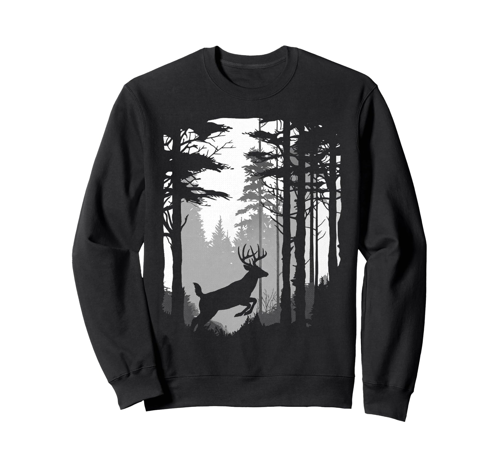 Whitetail Buck Running Through Sweatshirt - Novelty Apparel for Adults - T-Shirt, Sweatshirt, Hoodie
