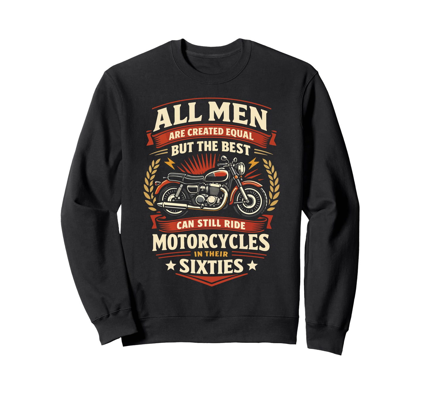Motorcycle Biker Grandpa 60Th Sweatshirt - Unique Graphic for Adults - T-Shirt, Sweatshirt, Hoodie