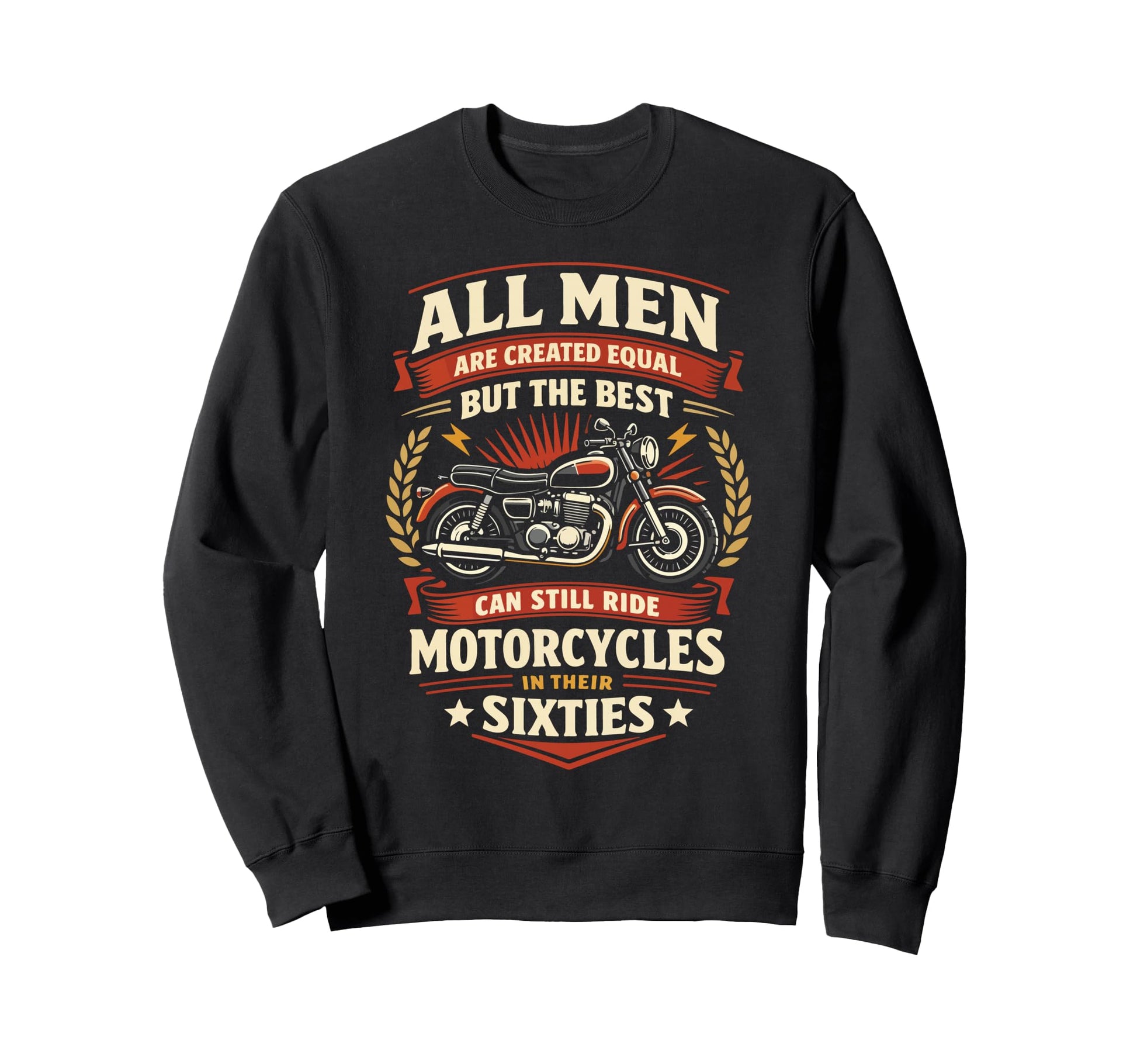 Motorcycle Biker Grandpa 60Th Sweatshirt - Unique Graphic for Adults - T-Shirt, Sweatshirt, Hoodie
