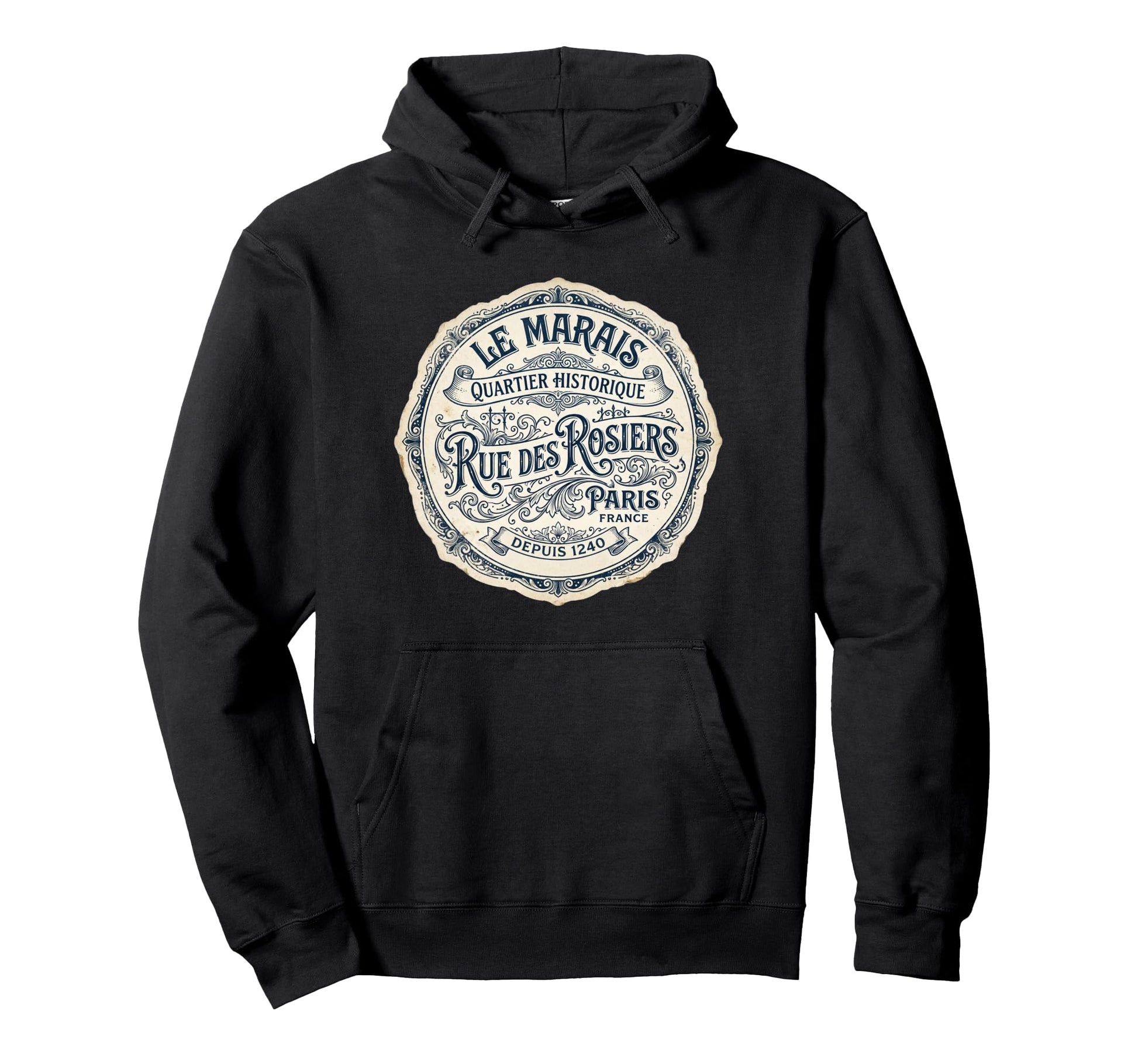 Le Marais Paris France Quartier Historique Hoodie - Trendy Graphic Unisex - T-Shirt, Sweatshirt, Hoodie