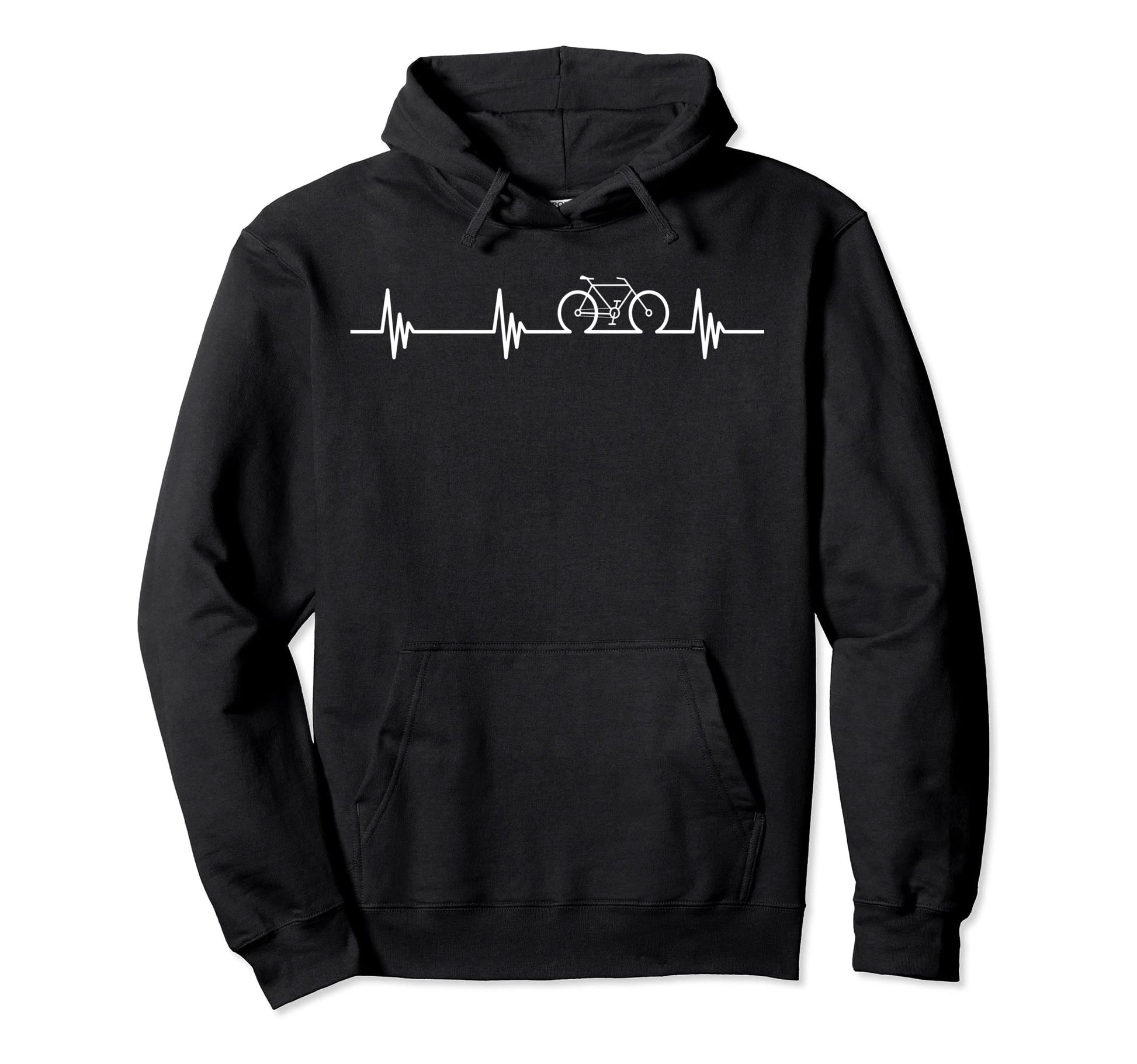 Cycling Heartbeat Bicycle Love Biking Hoodie - Trendy Graphic Men Women - T-Shirt, Sweatshirt, Hoodie