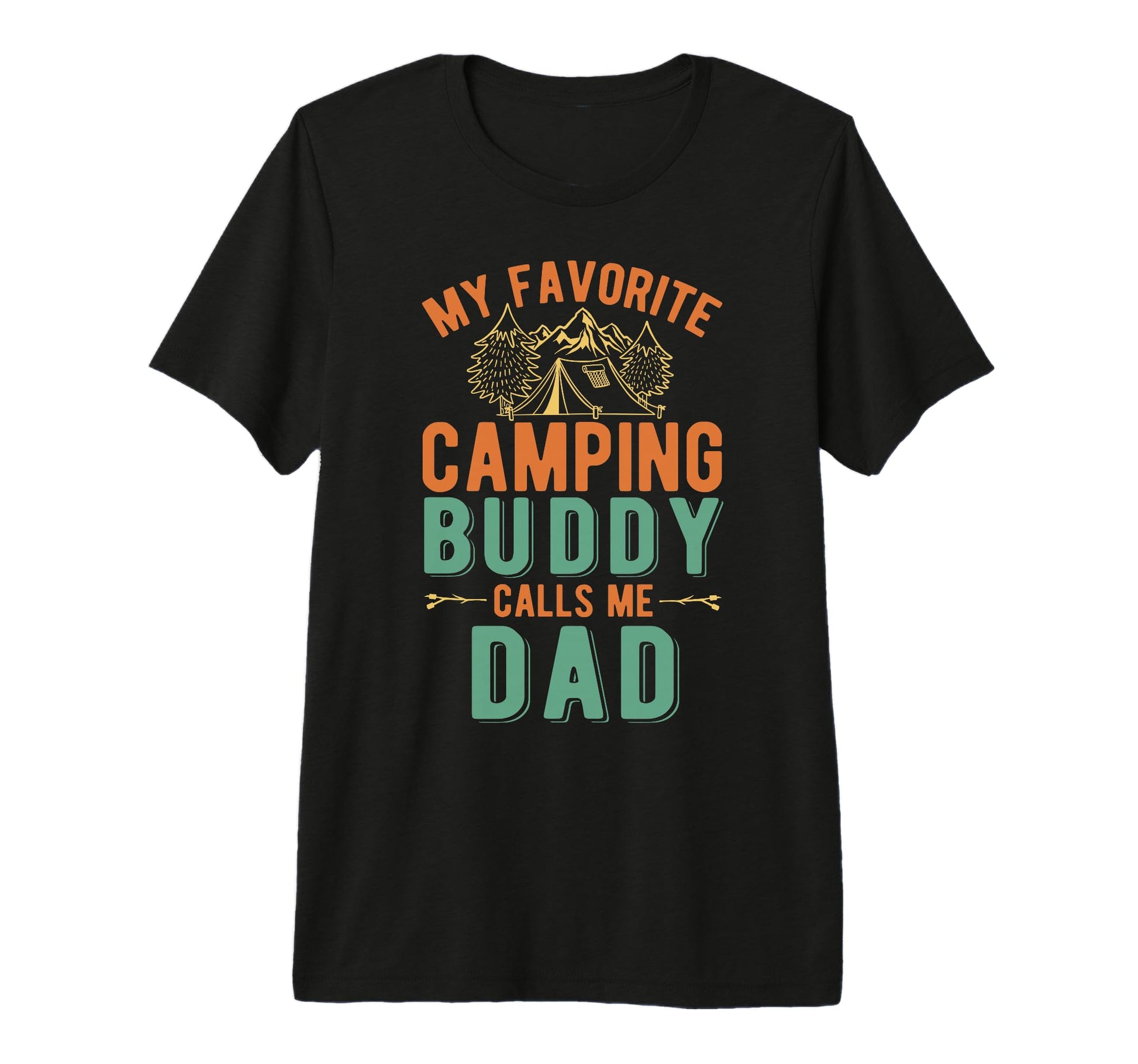 Mens My Favorite Camping Buddy Dad T-Shirt - Novelty Apparel for Adults - T-Shirt, Sweatshirt, Hoodie