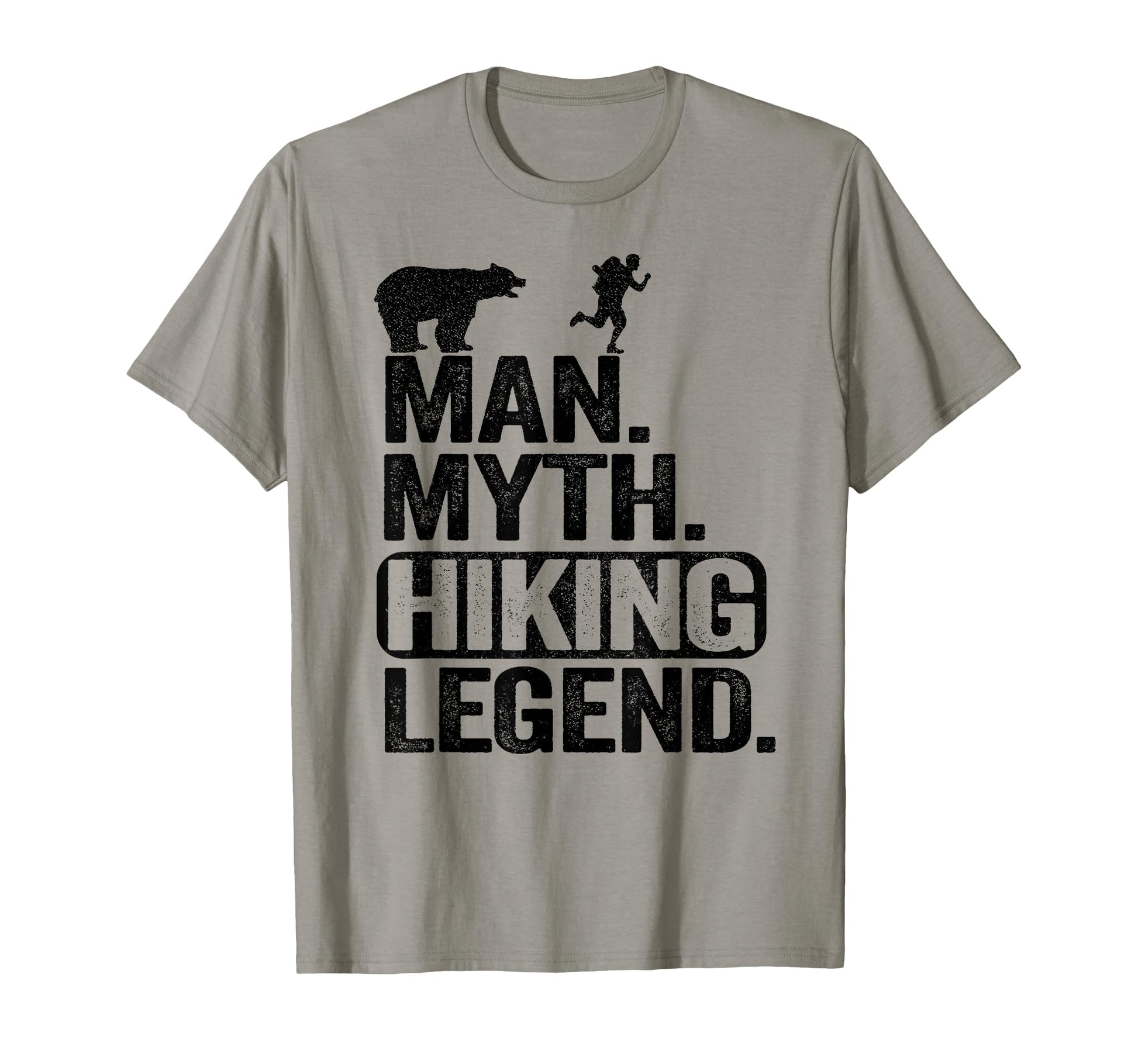 Myth Hiking Legend Hiker Grandpa Bear T-Shirt - Minimalist Print Men Women - T-Shirt, Sweatshirt, Hoodie