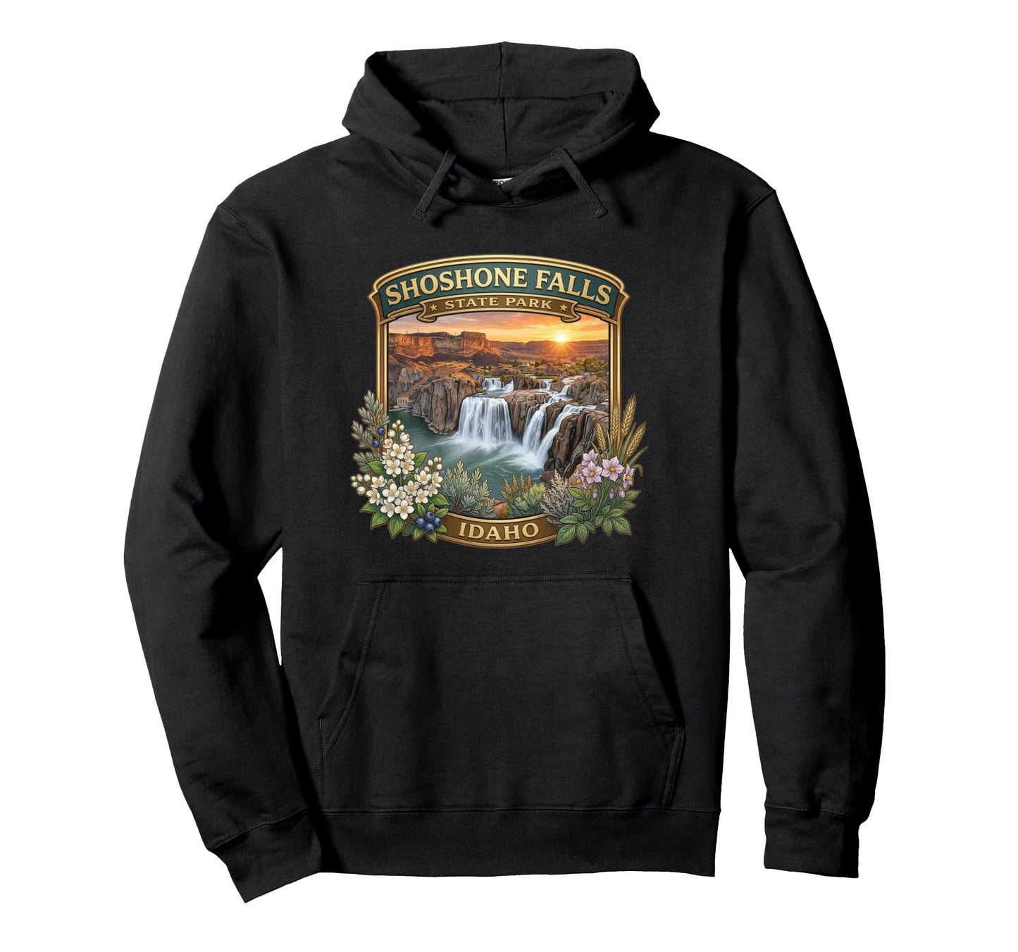 Shoshone Falls State Park Idaho Novelty Hoodie - Trendy Graphic Unisex - T-Shirt, Sweatshirt, Hoodie
