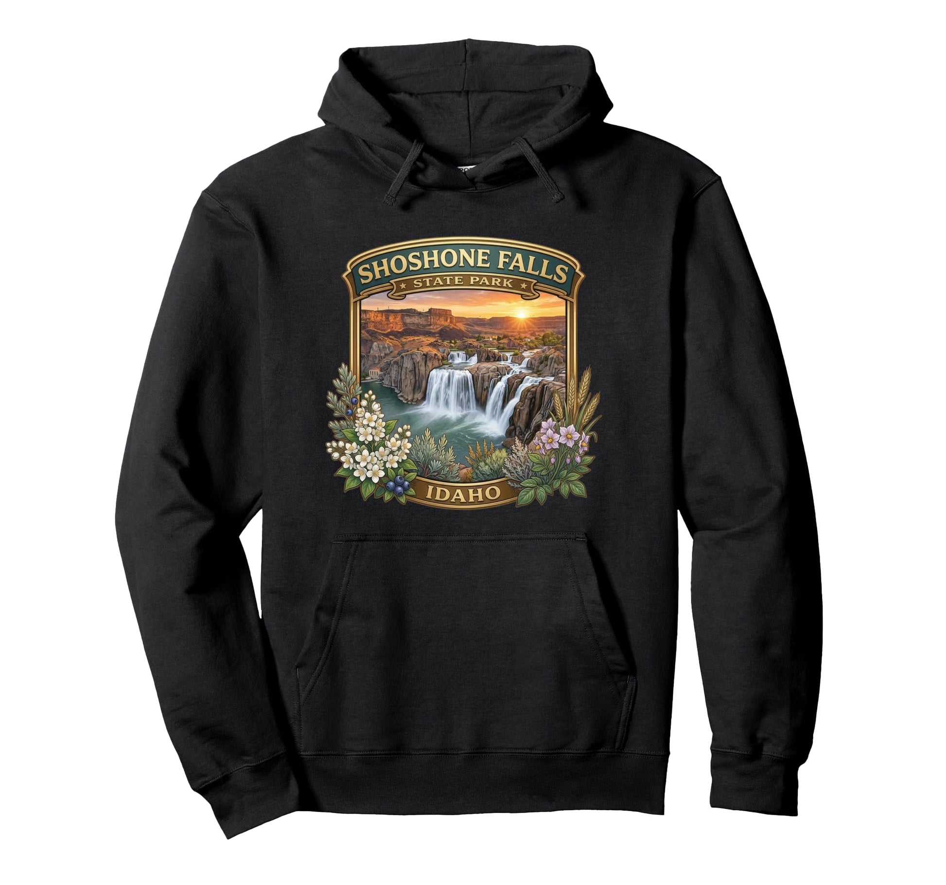 Shoshone Falls State Park Idaho Novelty Hoodie - Trendy Graphic Unisex - T-Shirt, Sweatshirt, Hoodie