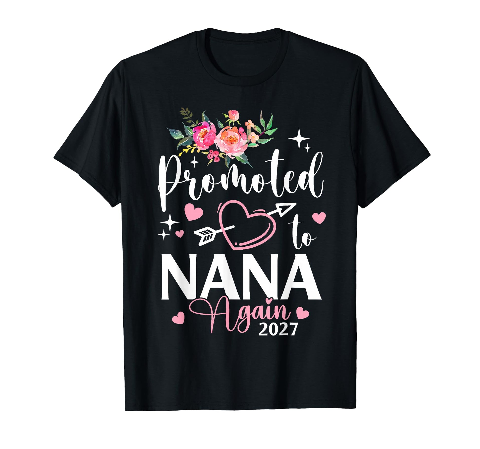 Promoted To Nana Again Est 2027 T-Shirt - Minimalist Print for Adults - T-Shirt, Sweatshirt, Hoodie