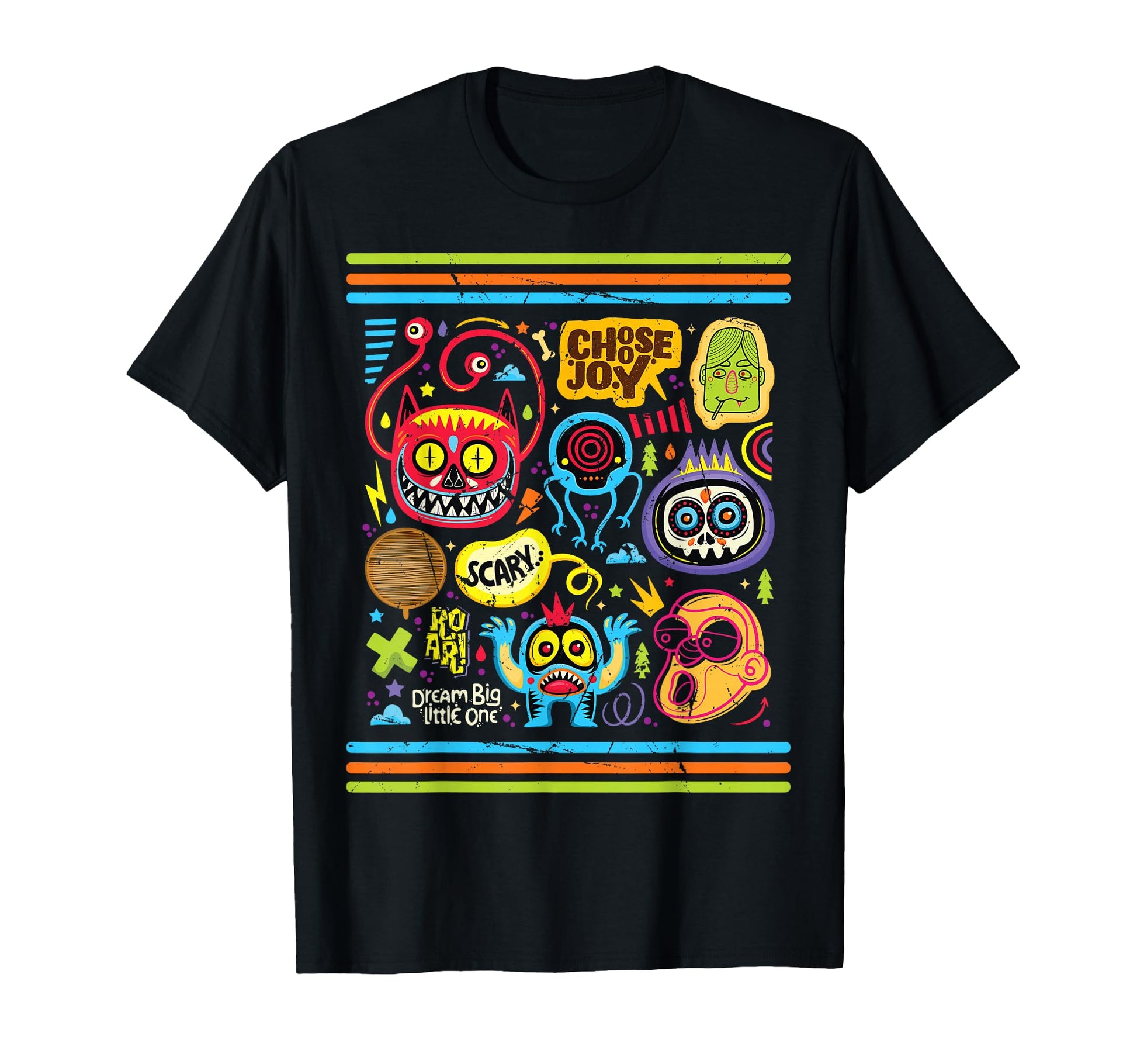 Monsters Indie Aesthetic Pop Art T-Shirt - Fun Novelty Design for Adults - T-Shirt, Sweatshirt, Hoodie