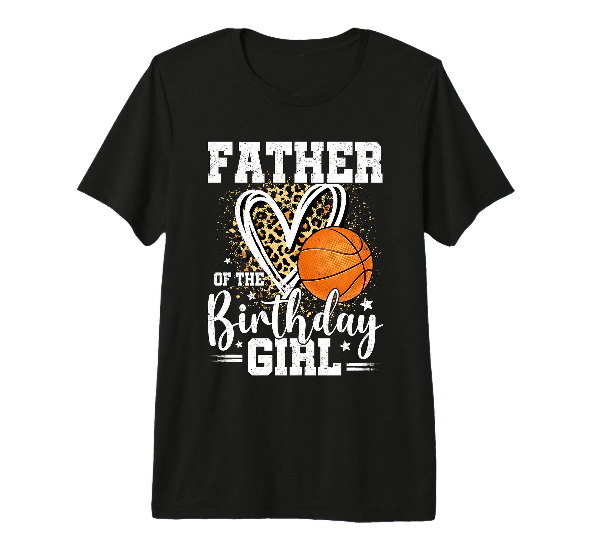 Father Birthday Basketball Dad Leopard T-Shirt - Minimalist Print Unisex - T-Shirt, Sweatshirt, Hoodie