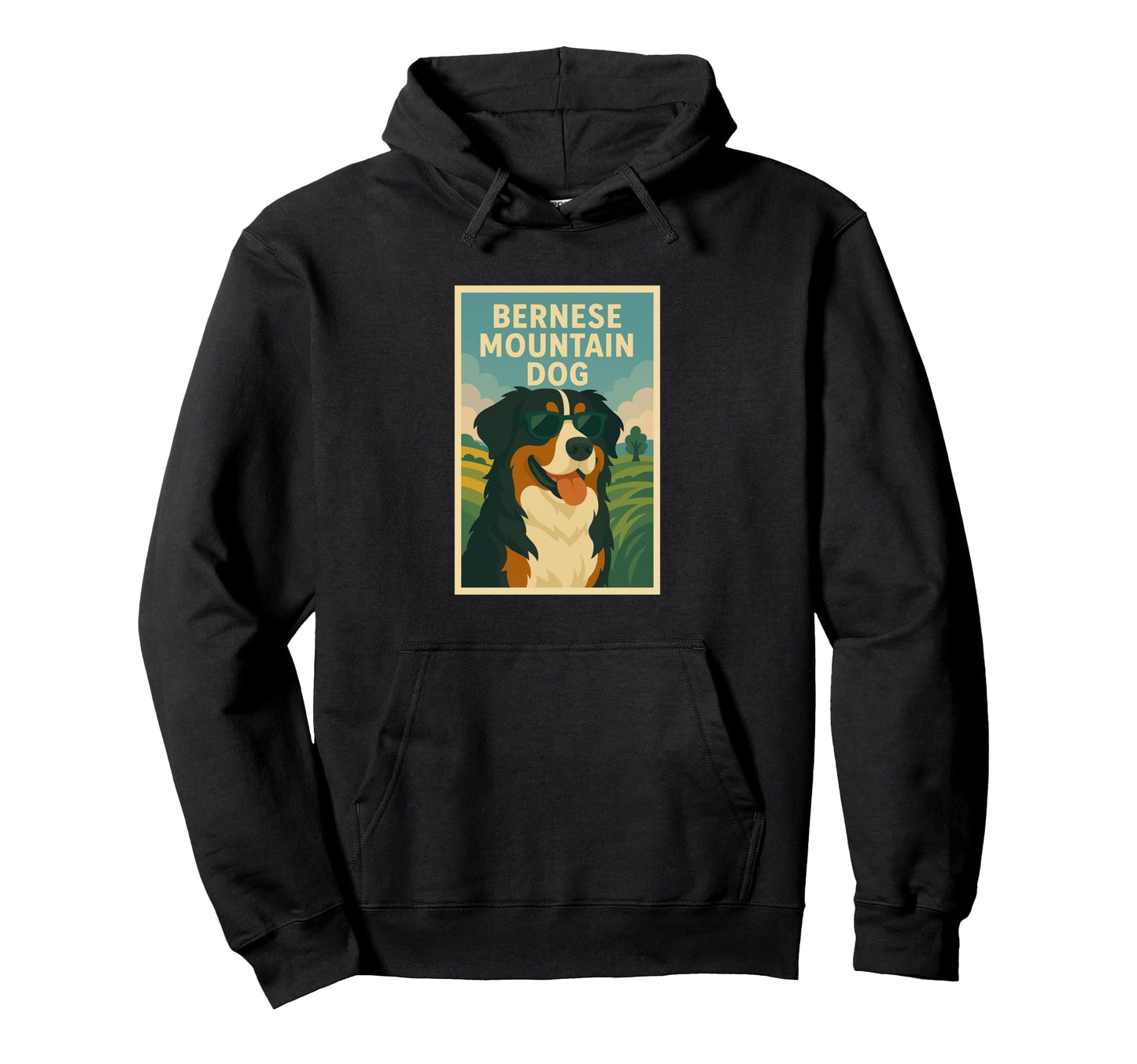 Bernese Mountain Dog Art Minimalist Pop Hoodie - Novelty Apparel Men Women - T-Shirt, Sweatshirt, Hoodie