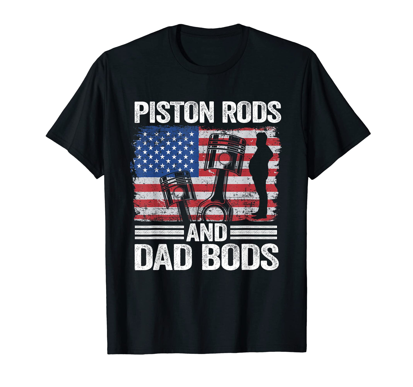 American Flag Mechanic 4Th July Piston T-Shirt - Unique Graphic Men Women - T-Shirt, Sweatshirt, Hoodie