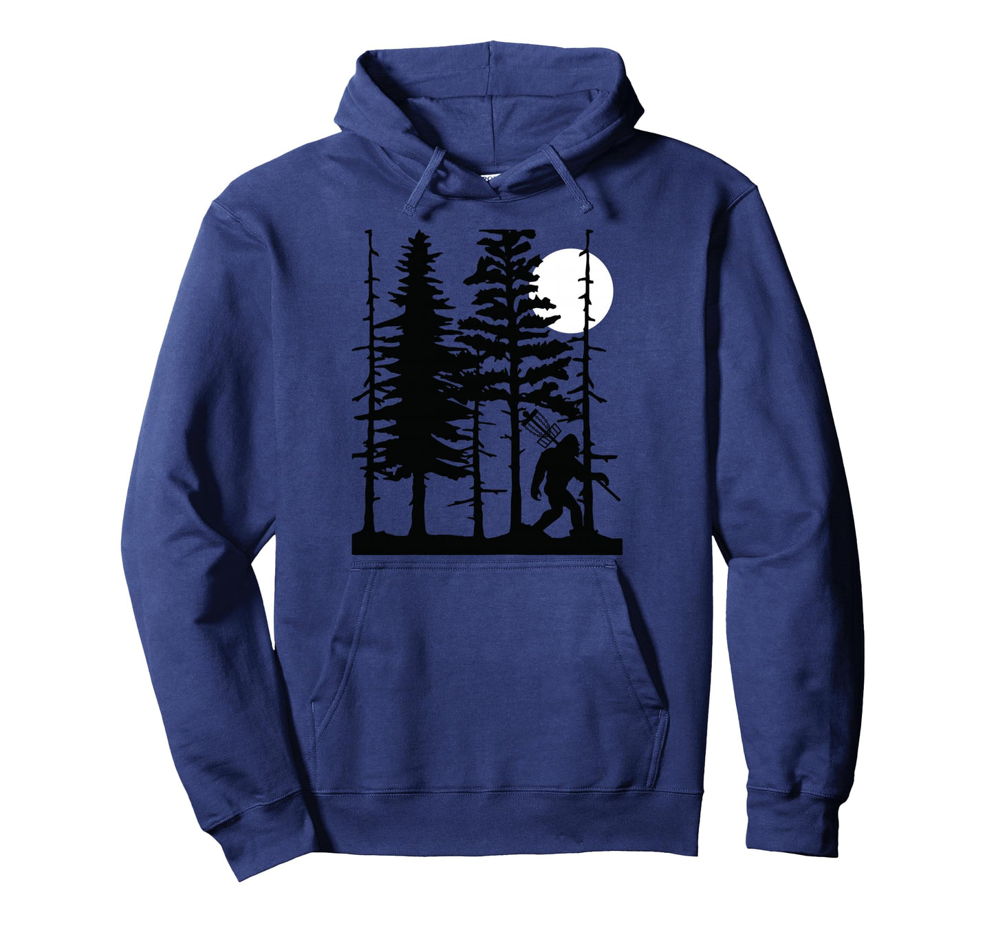 Disc Golf Bigfoot Hiding Wildlife Trees Hoodie - Trendy Graphic Men Women - T-Shirt, Sweatshirt, Hoodie