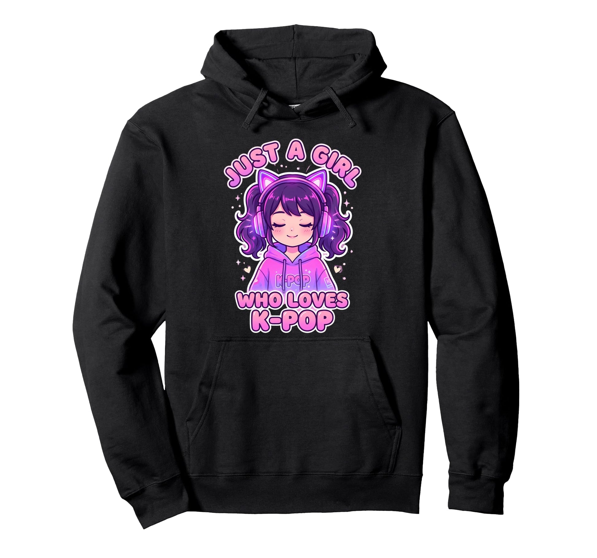 Just K Pop Princess Chibi Hoodie - Graphic Print for Adults - T-Shirt, Sweatshirt, Hoodie