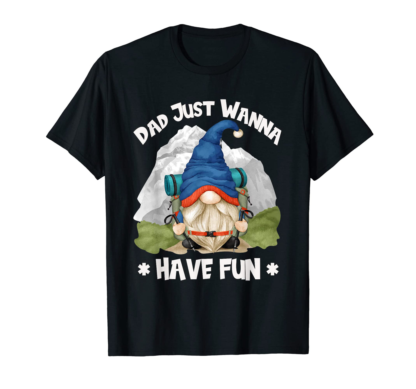 Mens Funny Mountain Hiker Gnomie T-Shirt - Casual Everyday Wear Men Women - T-Shirt, Sweatshirt, Hoodie