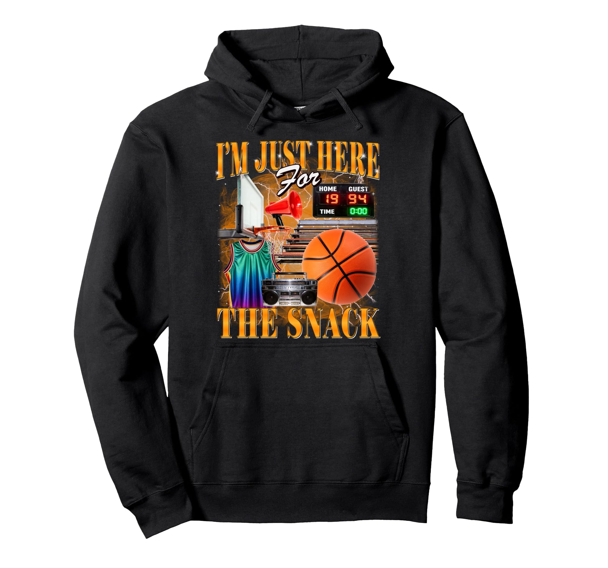 Im Just Here Snack Bootleg 90S Hoodie - Streetwear Style Men Women - T-Shirt, Sweatshirt, Hoodie