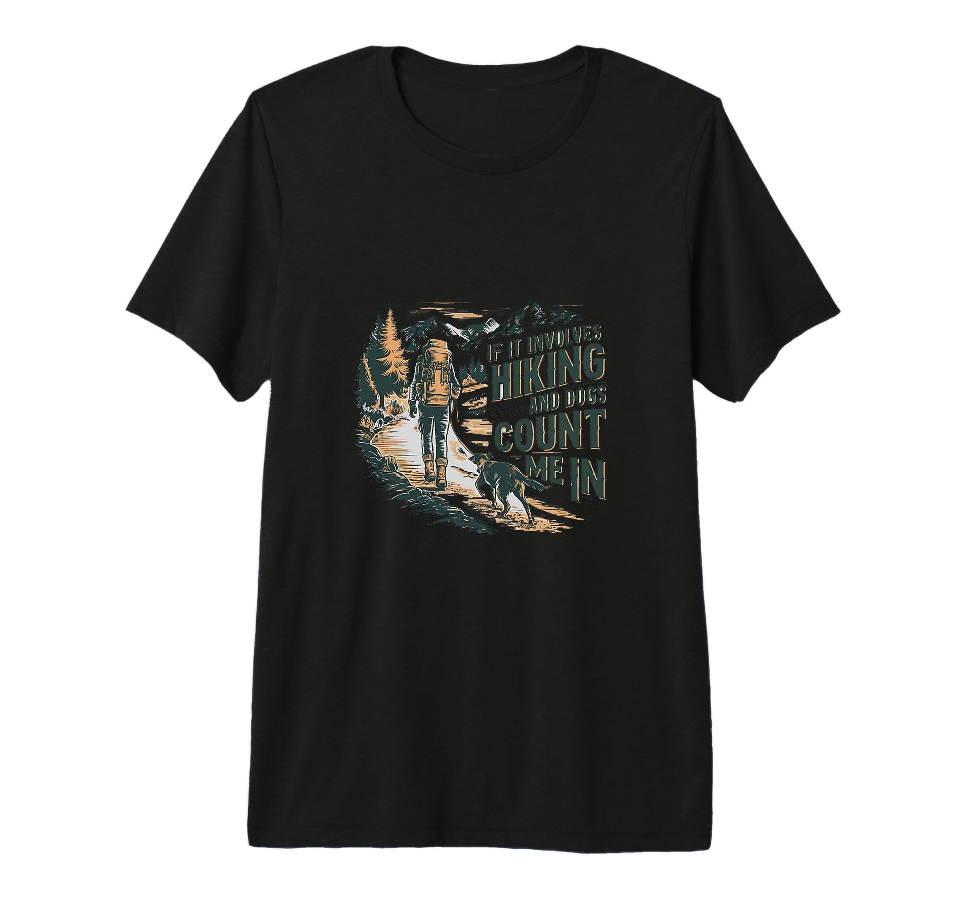 Hiking Dogs Mom Dad Son Daughter T-Shirt - Unique Graphic for Adults - T-Shirt, Sweatshirt, Hoodie