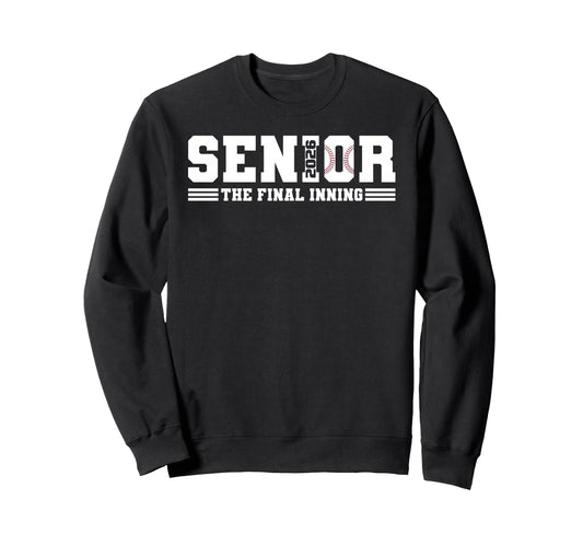 Baseball 2026 Final Inning Sweatshirt - Aesthetic Graphic for Adults - T-Shirt, Sweatshirt, Hoodie
