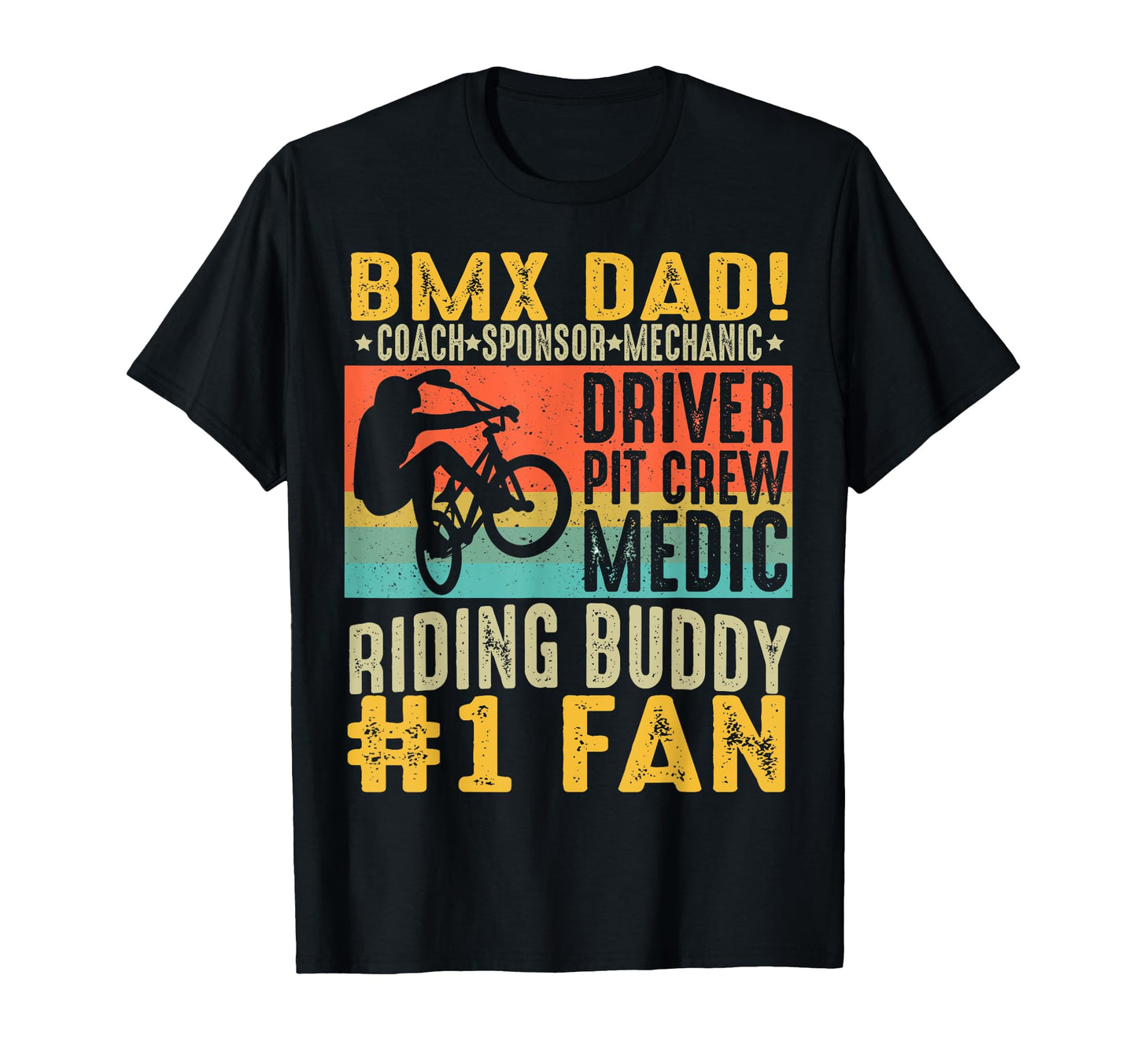 Bmx Dad Coach Sponsor Bmx Bike Dad T-Shirt - Aesthetic Graphic Unisex - T-Shirt, Sweatshirt, Hoodie
