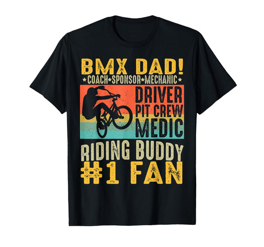 Bmx Dad Coach Sponsor Bmx Bike Dad T-Shirt - Aesthetic Graphic Unisex - T-Shirt, Sweatshirt, Hoodie