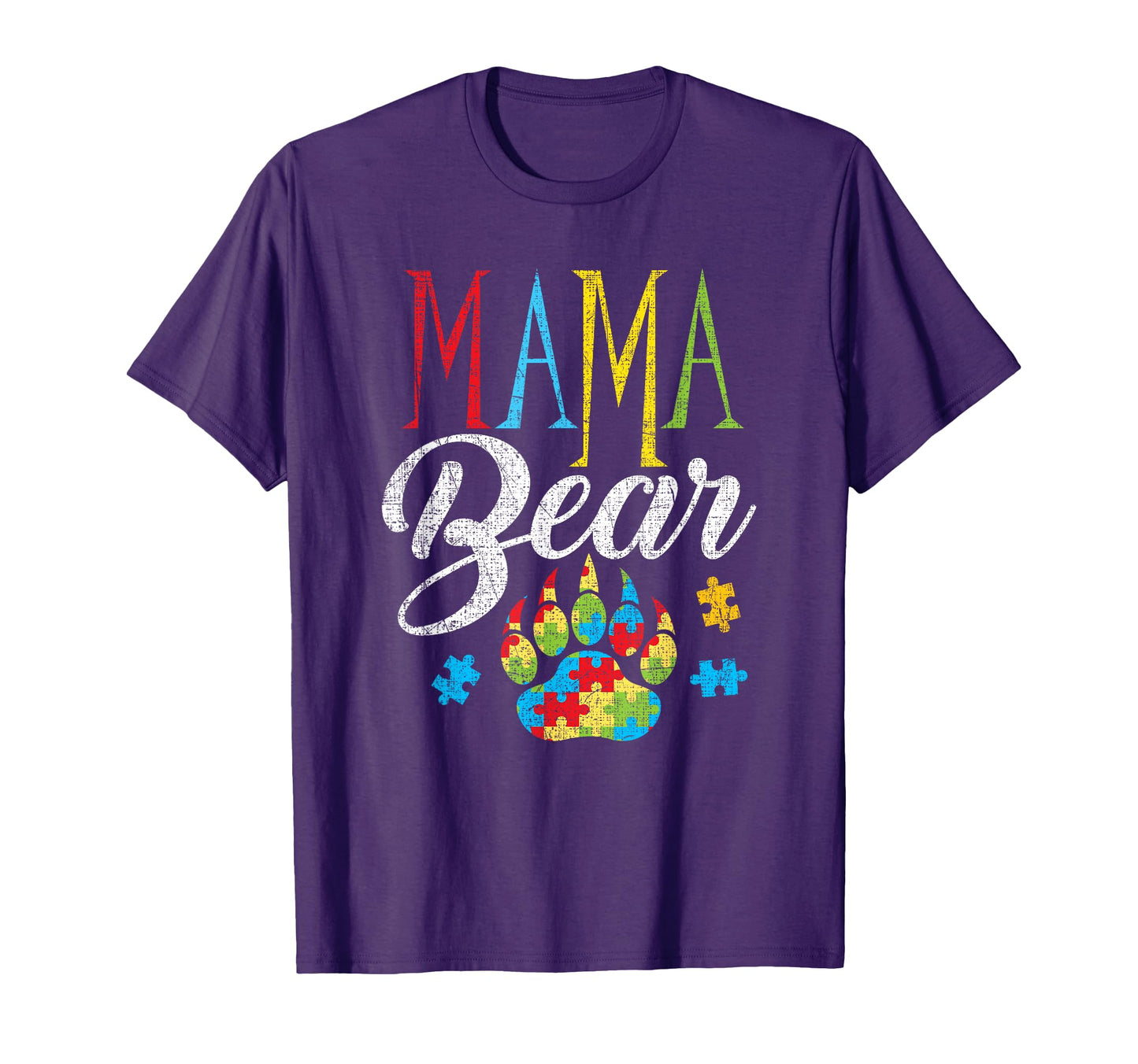 Autism Mama Bear Puzzle Piece Child T-Shirt - Unique Graphic Men Women - T-Shirt, Sweatshirt, Hoodie