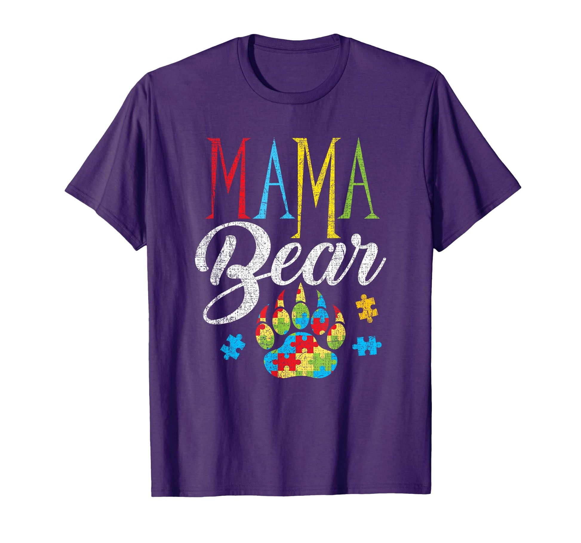 Autism Mama Bear Puzzle Piece Child T-Shirt - Unique Graphic Men Women - T-Shirt, Sweatshirt, Hoodie