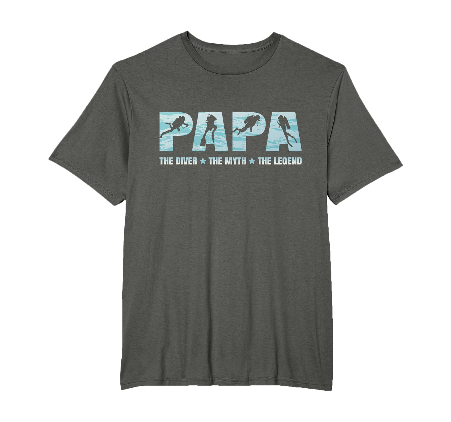 Papa Diver Myth Legend Scuba Diving Diver T-Shirt - Unique Graphic Unisex - T-Shirt, Sweatshirt, Hoodie