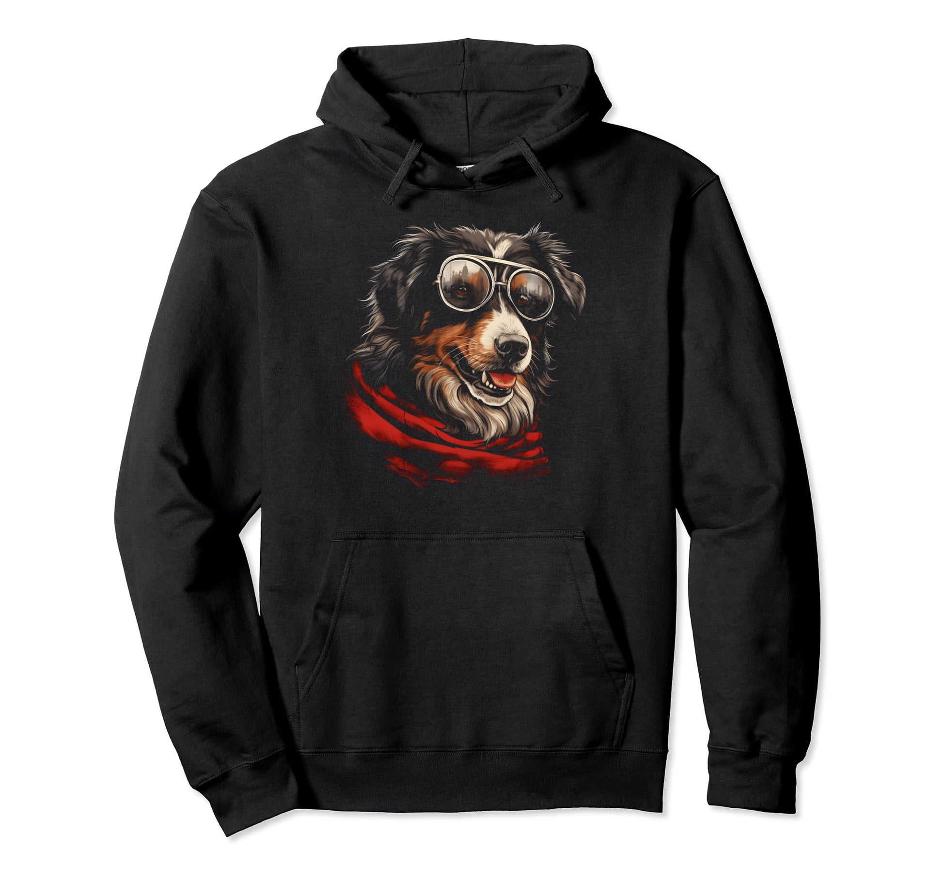 Motorcycle Dad Biker Dog Australian Hoodie - Graphic Print for Adults - T-Shirt, Sweatshirt, Hoodie