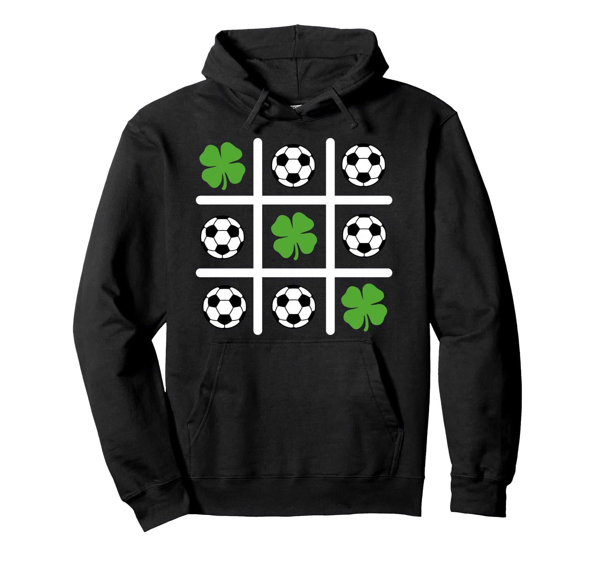St Patricks Day Tic Tac Toe Hoodie - Casual Everyday Wear for Adults - T-Shirt, Sweatshirt, Hoodie