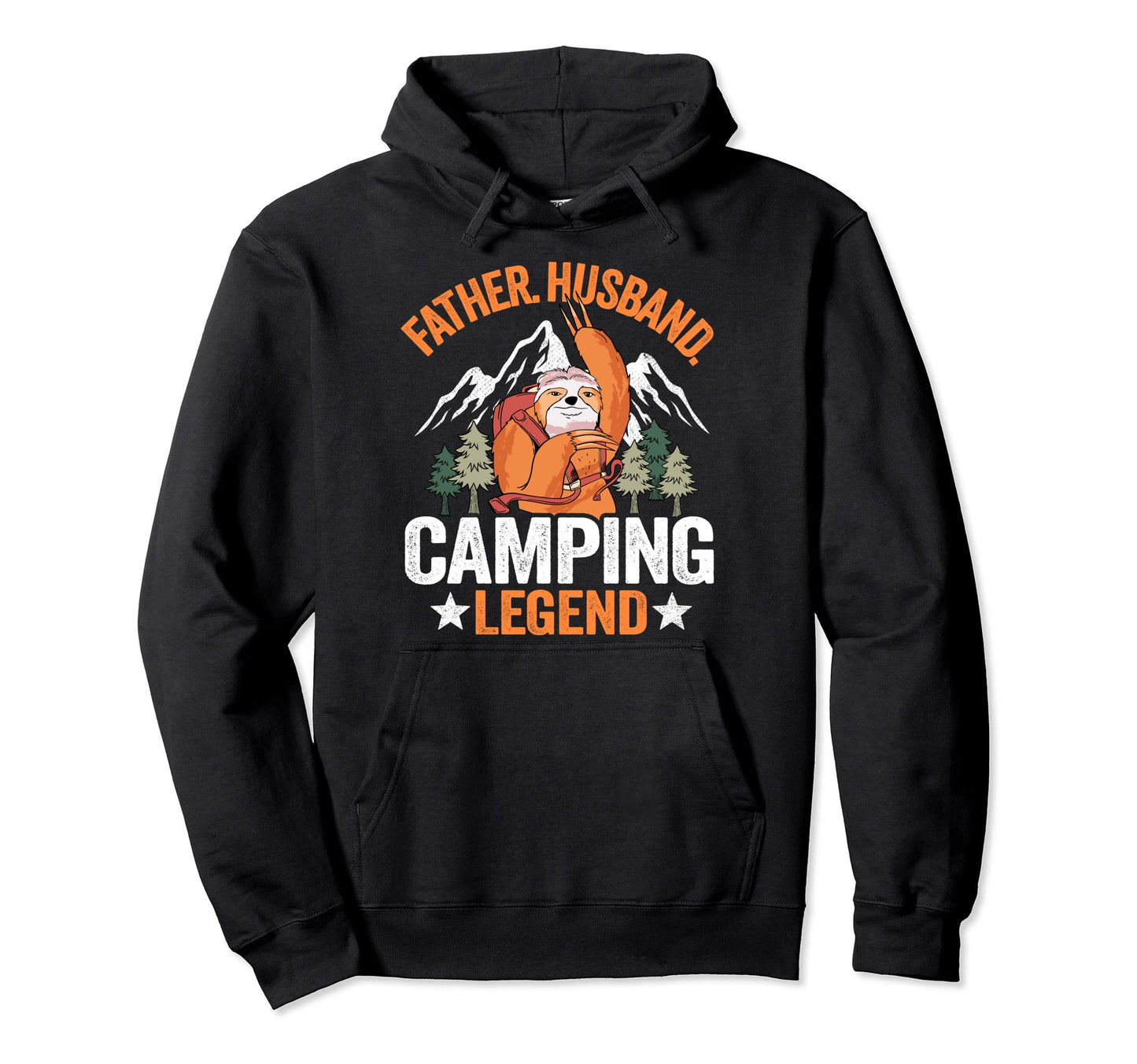 Father Husband Camping Legend Sloth Rv Hoodie - Trendy Graphic for Adults - T-Shirt, Sweatshirt, Hoodie