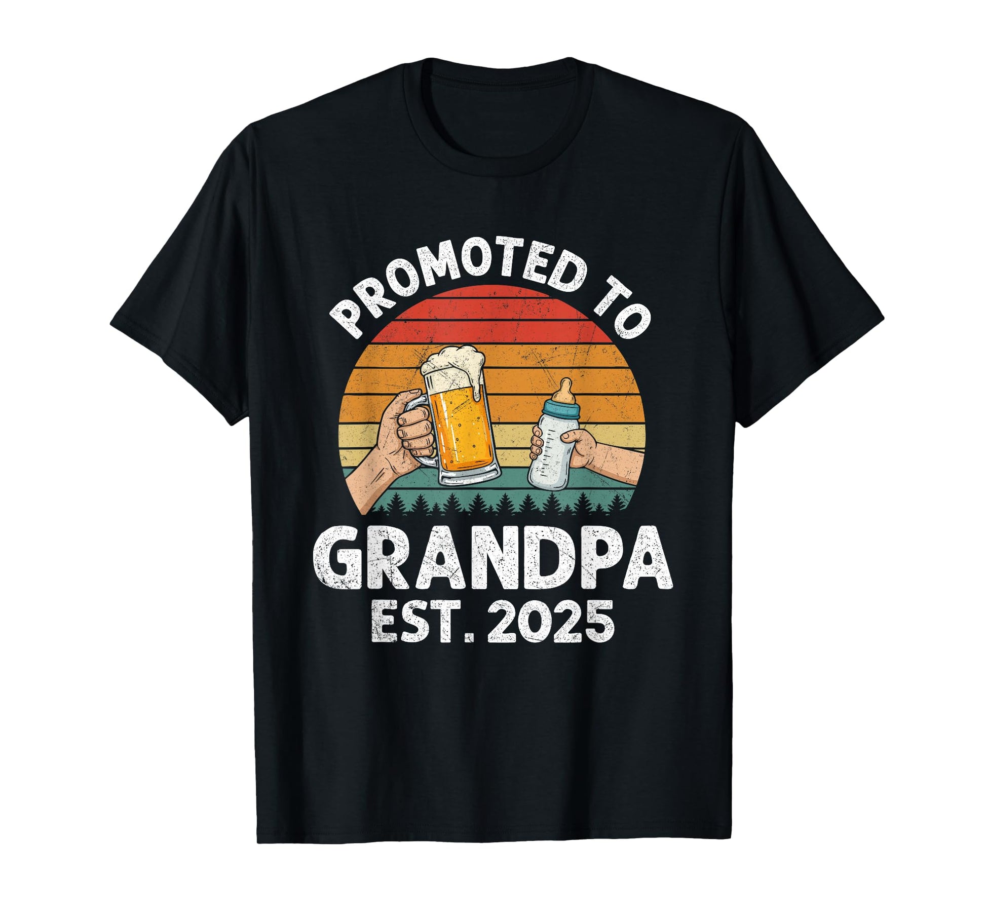 Promoted To Grandpa Est 2025 T-Shirt - Aesthetic Graphic Men Women - T-Shirt, Sweatshirt, Hoodie