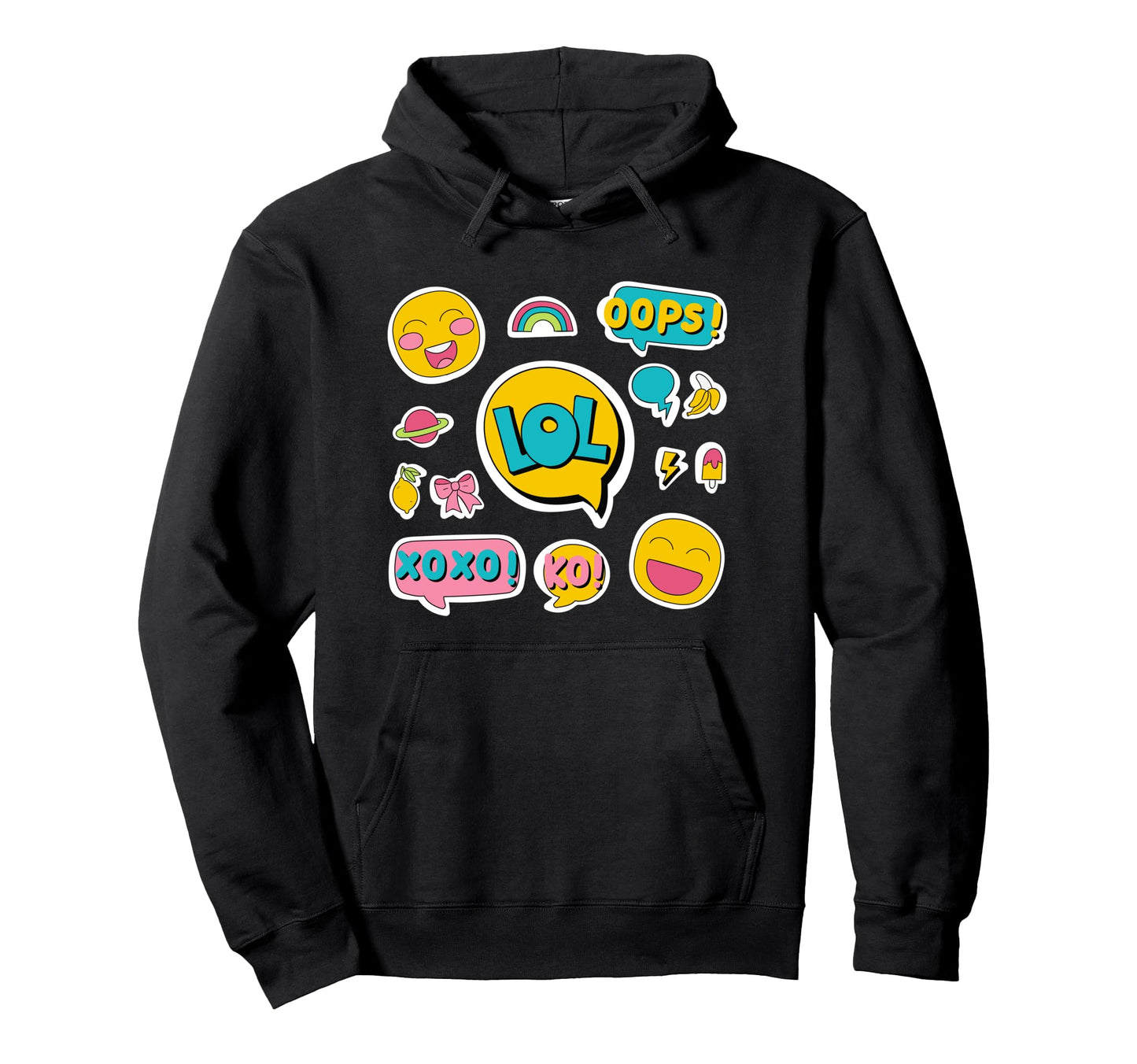 Funny Smile Expressions Mood Pop Art Hoodie - Trendy Graphic for Adults - T-Shirt, Sweatshirt, Hoodie