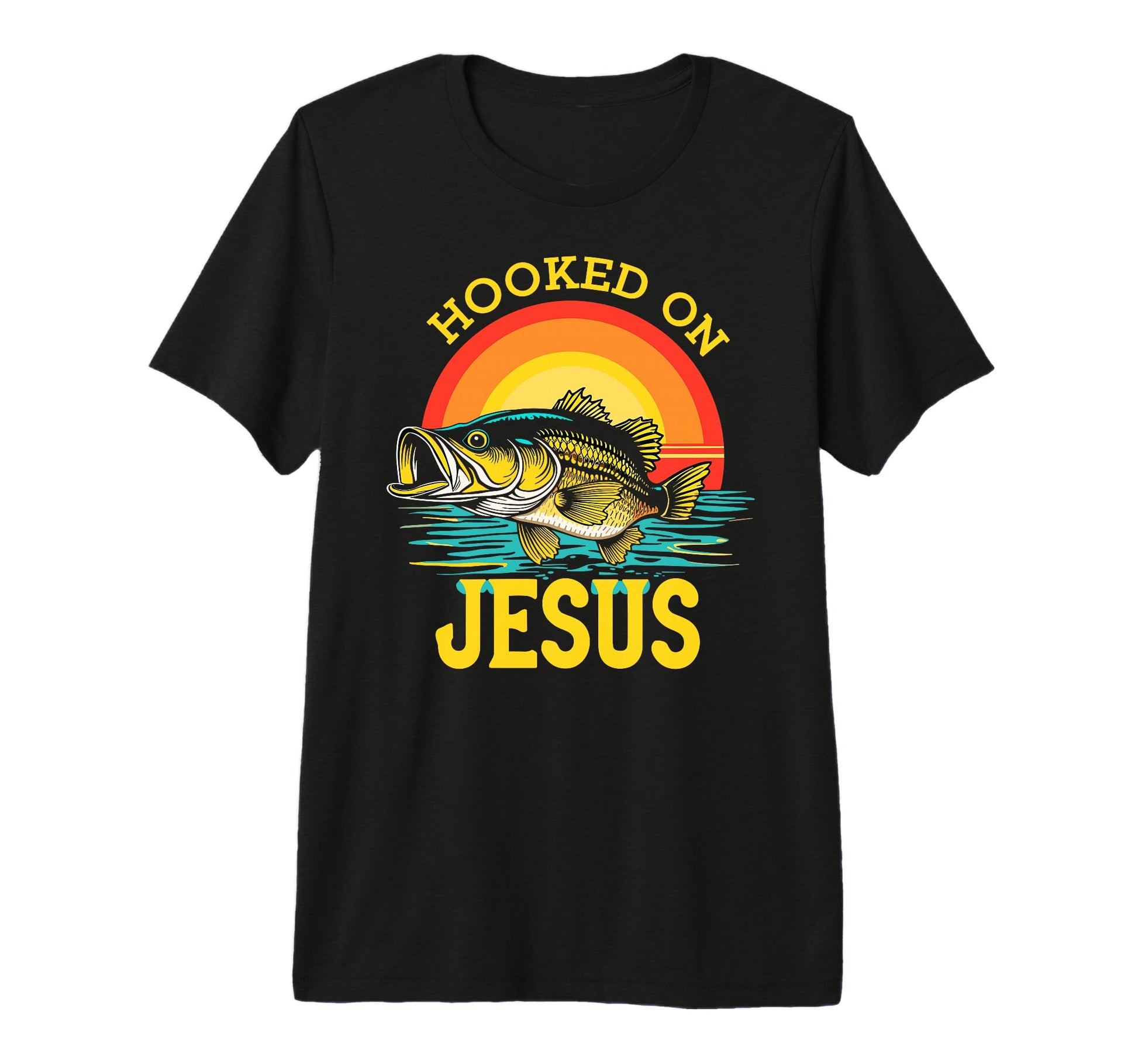 Hooked Jesus Bible Verse Christian T-Shirt - Fun Novelty Design Men Women - T-Shirt, Sweatshirt, Hoodie