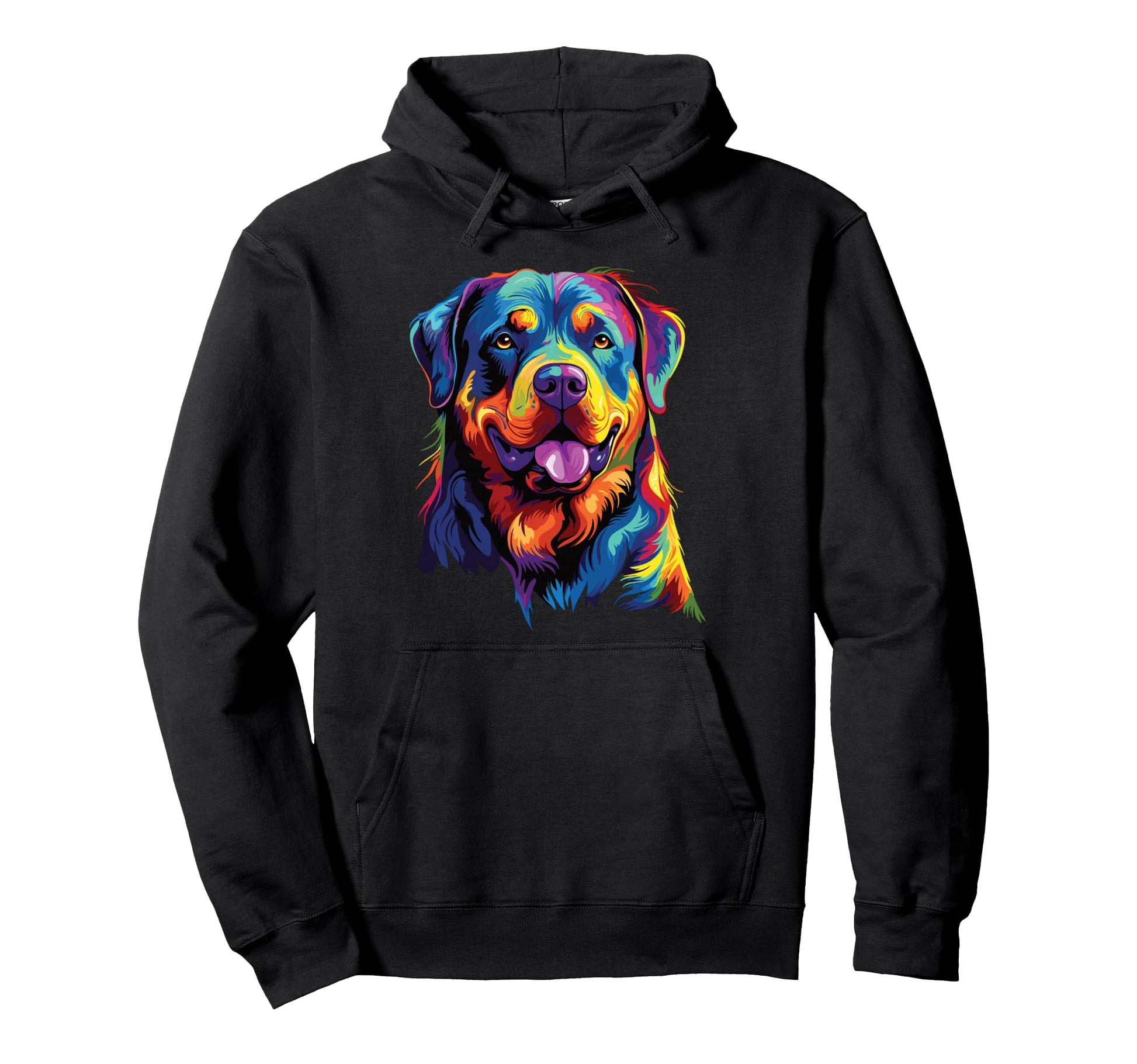 Watercolor Colorful Rottweiler Dog Hoodie - Novelty Apparel Unisex - T-Shirt, Sweatshirt, Hoodie