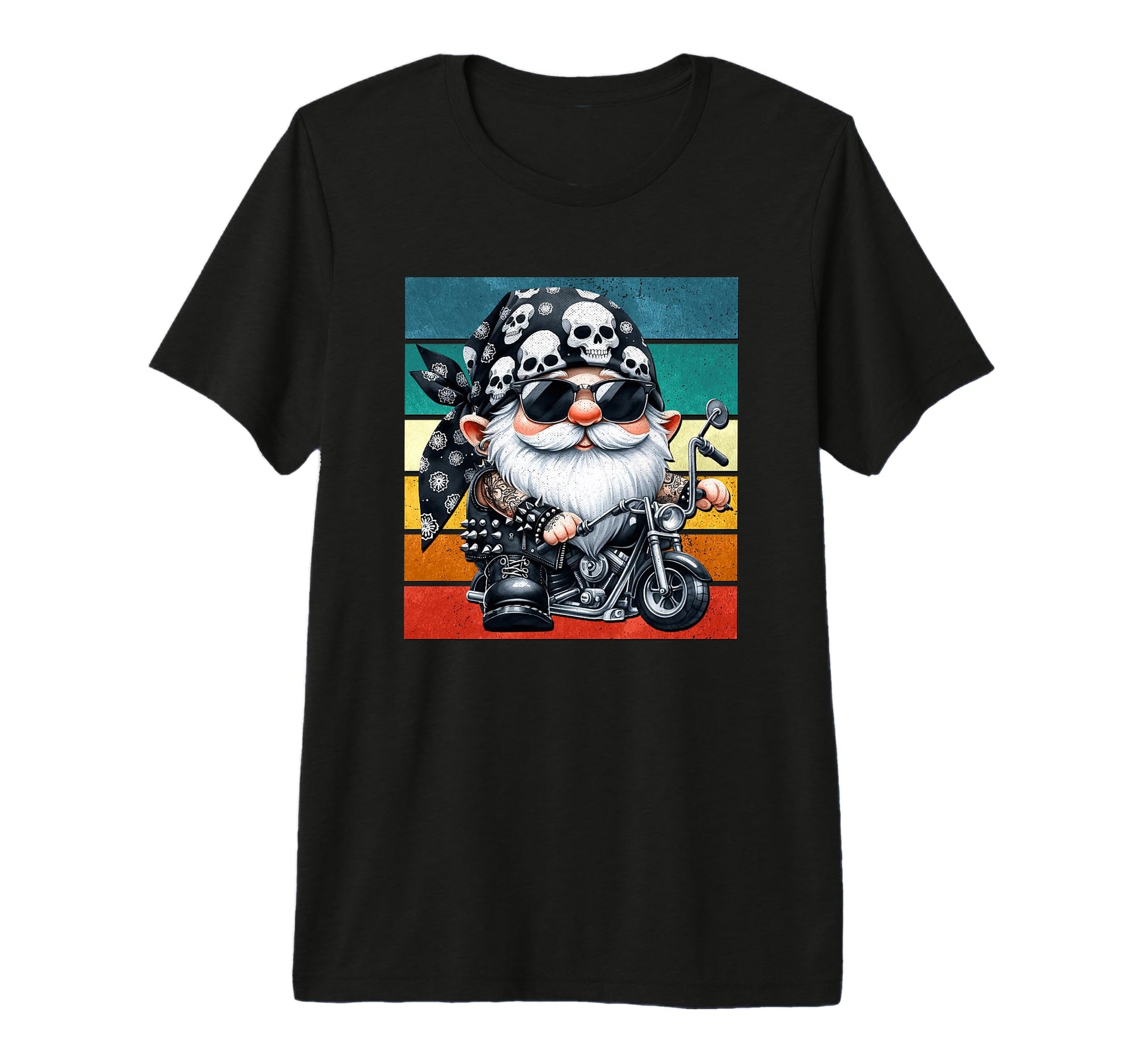 Motorcycle Grandpa Gnome Biker Dad Life T-Shirt - Minimalist Print Unisex - T-Shirt, Sweatshirt, Hoodie