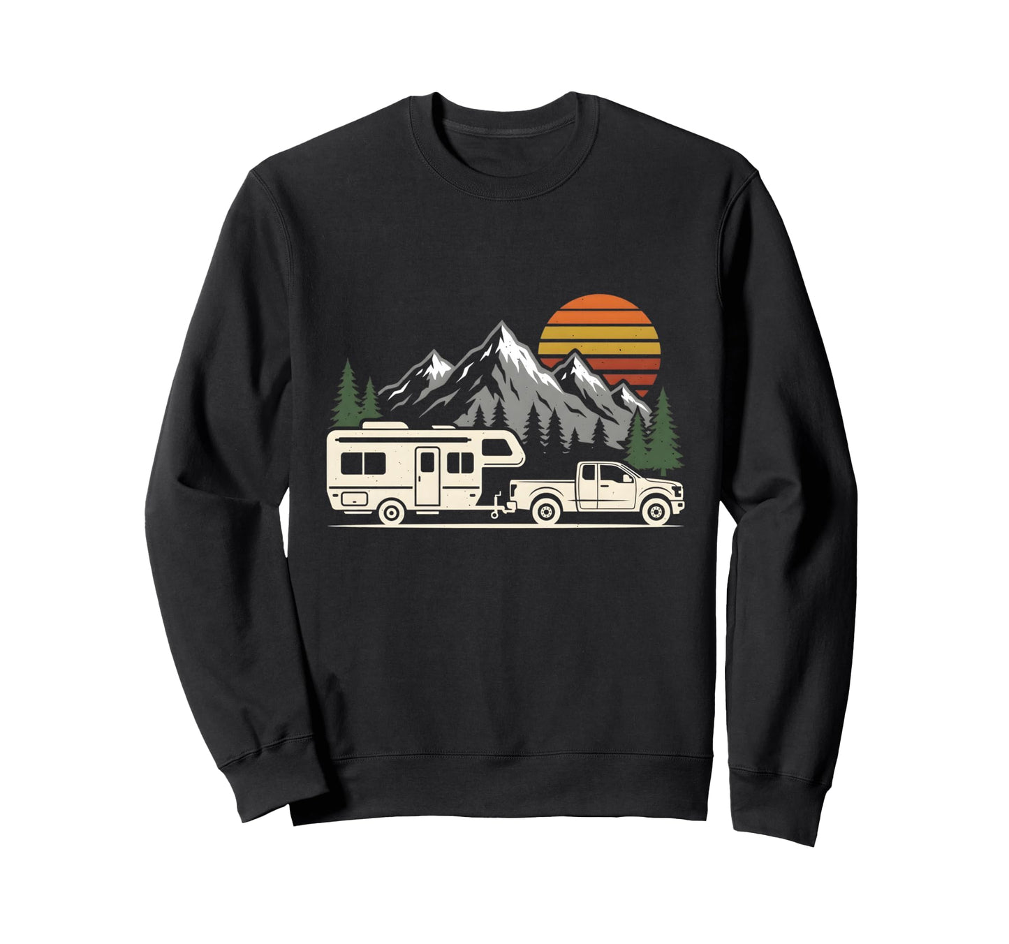 Caravan Camping Trailer Sweatshirt - Aesthetic Graphic for Adults - T-Shirt, Sweatshirt, Hoodie