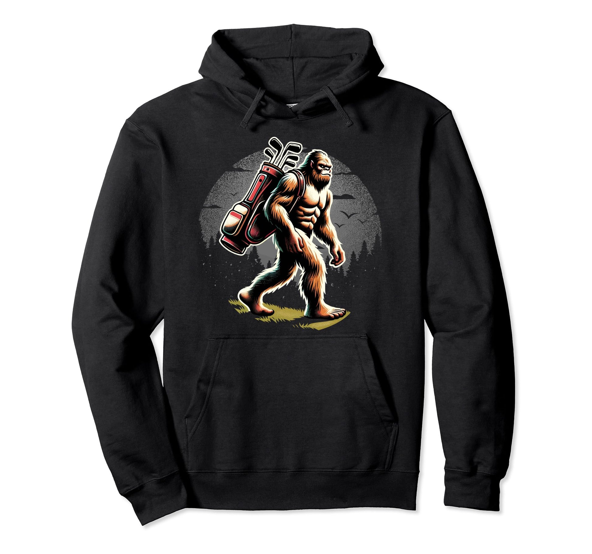 Funny Bigfoot Golf Player Golfer Dads Papa Hoodie - Trendy Graphic Unisex - T-Shirt, Sweatshirt, Hoodie