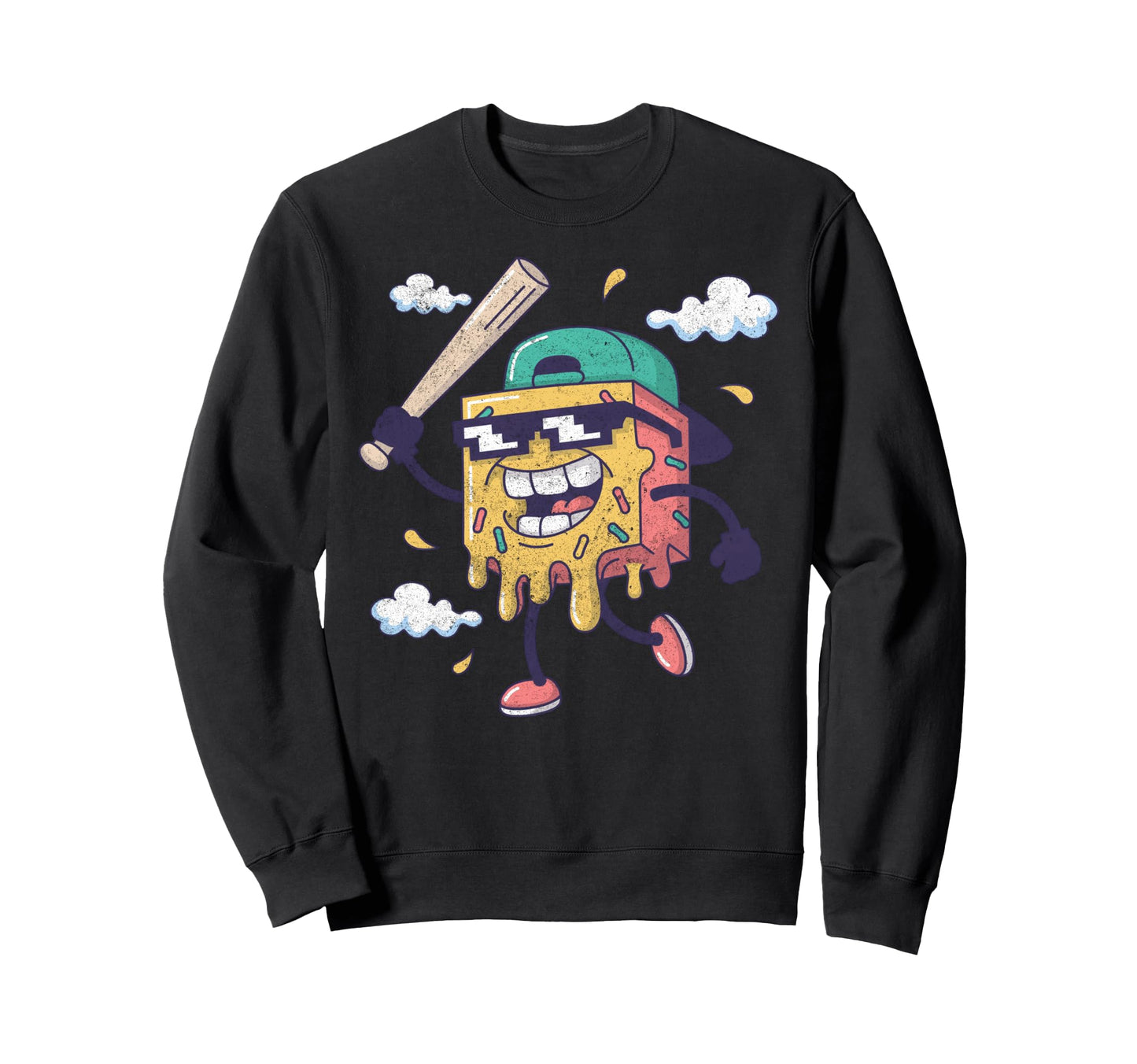 Baseball Drip Gamer Gifts T-Shirt - Aesthetic Graphic for Adults - T-Shirt, Sweatshirt, Hoodie