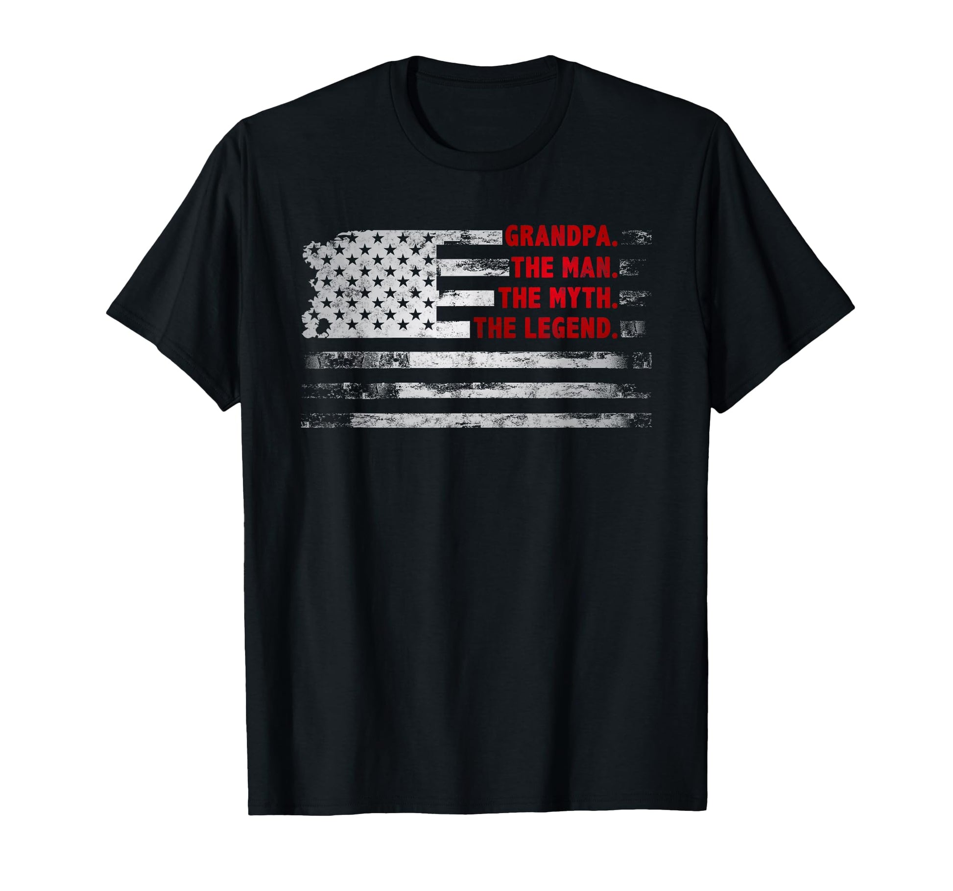 Grandpa Myth Legend American Usa T-Shirt - Custom Art Print for Adults - T-Shirt, Sweatshirt, Hoodie