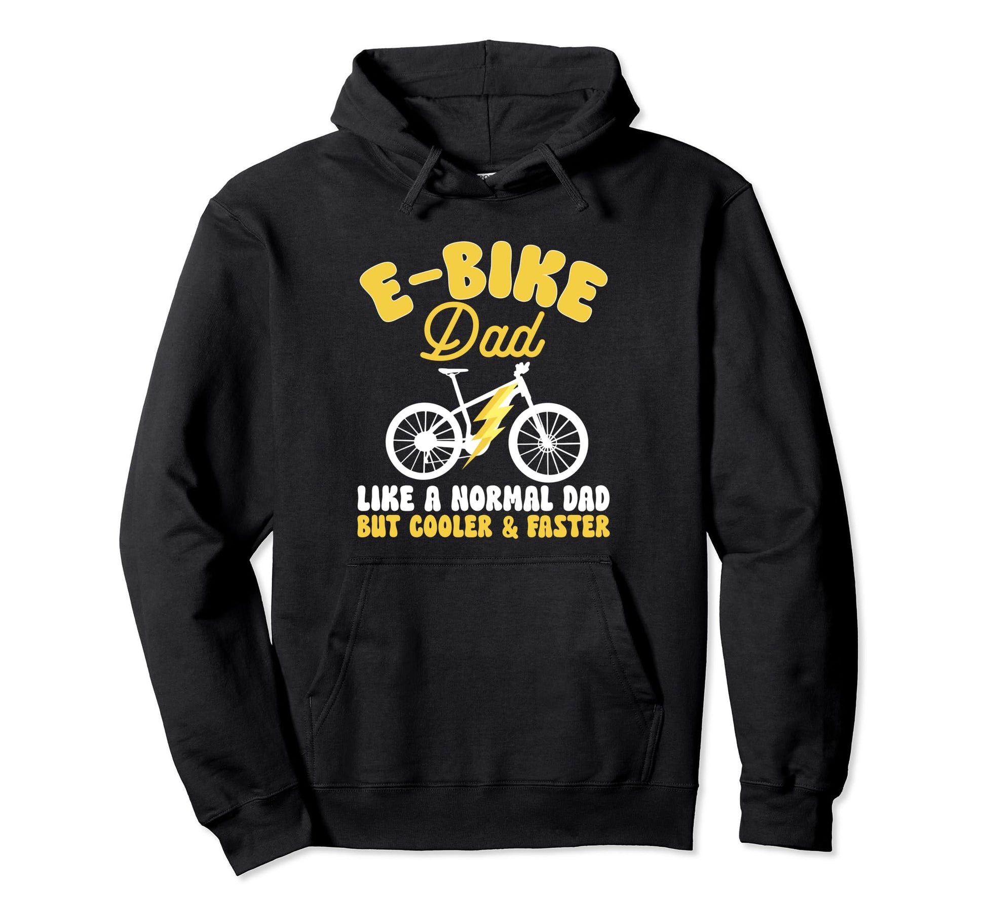 Electric Bike Cycling Biker E Bike Hoodie - Fun Novelty Design for Adults - T-Shirt, Sweatshirt, Hoodie