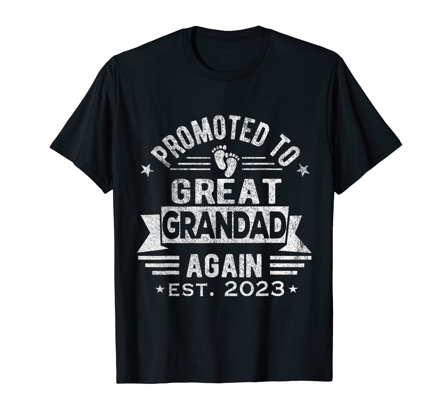 Mens Promoted To Great Grandad Again T-Shirt - Minimalist Print Men Women - T-Shirt, Sweatshirt, Hoodie