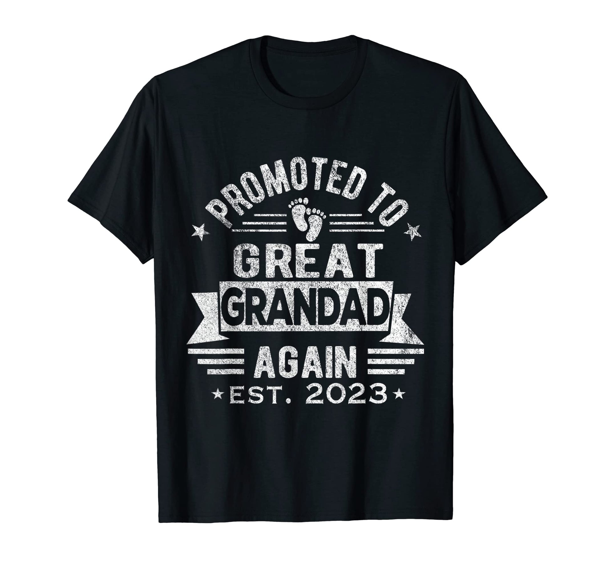 Mens Promoted To Great Grandad Again T-Shirt - Minimalist Print Men Women - T-Shirt, Sweatshirt, Hoodie