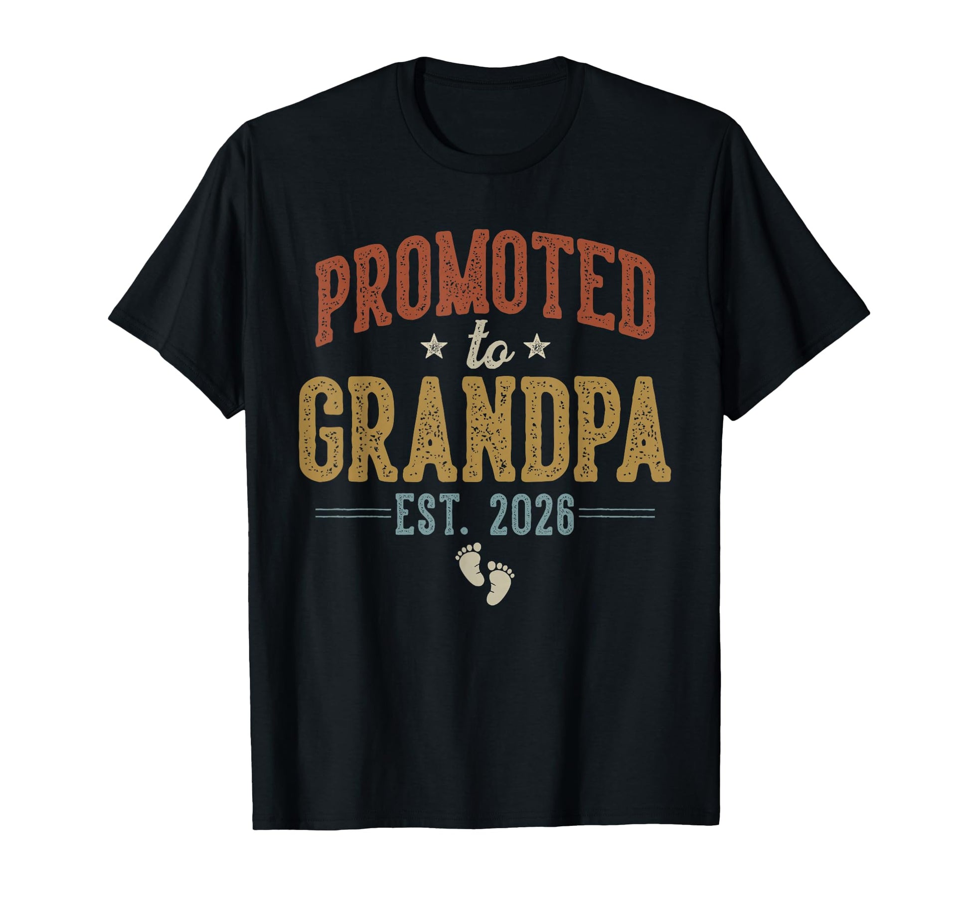 Promoted To Grandpa Est 2026 Grandfather T-Shirt - Custom Art Print Unisex - T-Shirt, Sweatshirt, Hoodie