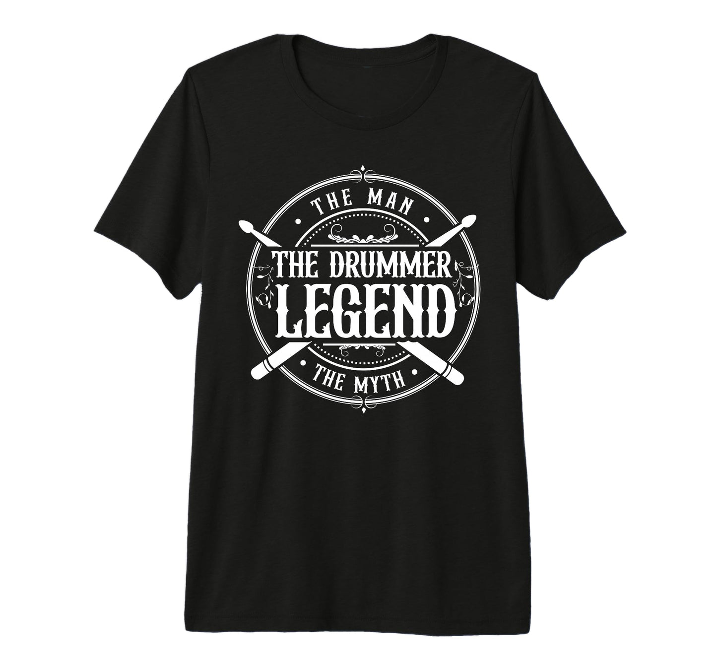 Mens Myth Drummer Legend Father Dad T-Shirt - Unique Graphic Men Women - T-Shirt, Sweatshirt, Hoodie