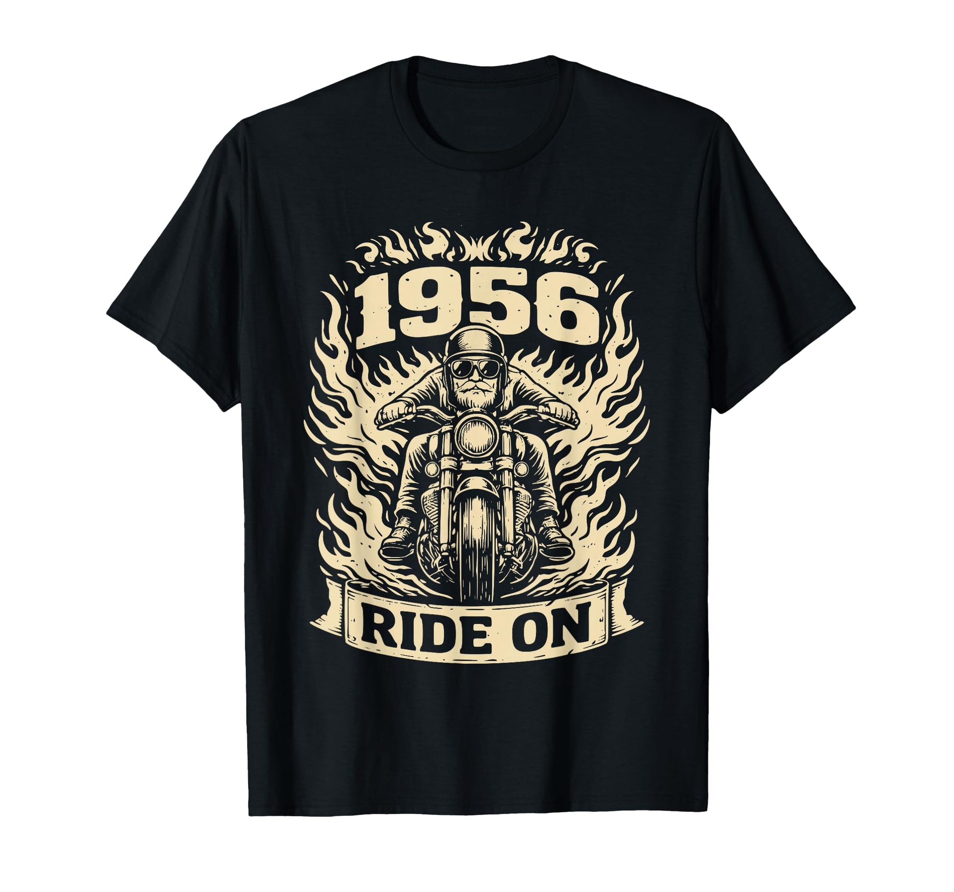 Biker 1956 Ride Birthday Motorcycle T-Shirt - Streetwear Style for Adults - T-Shirt, Sweatshirt, Hoodie