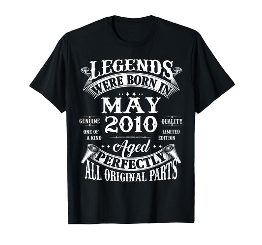 16Th Birthday Gift Legend Born May T-Shirt - Aesthetic Graphic Men Women - T-Shirt, Sweatshirt, Hoodie