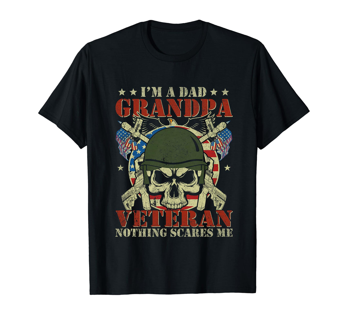Im Dad Grandpa And Veteran 4Th July T-Shirt - Aesthetic Graphic for Adults - T-Shirt, Sweatshirt, Hoodie