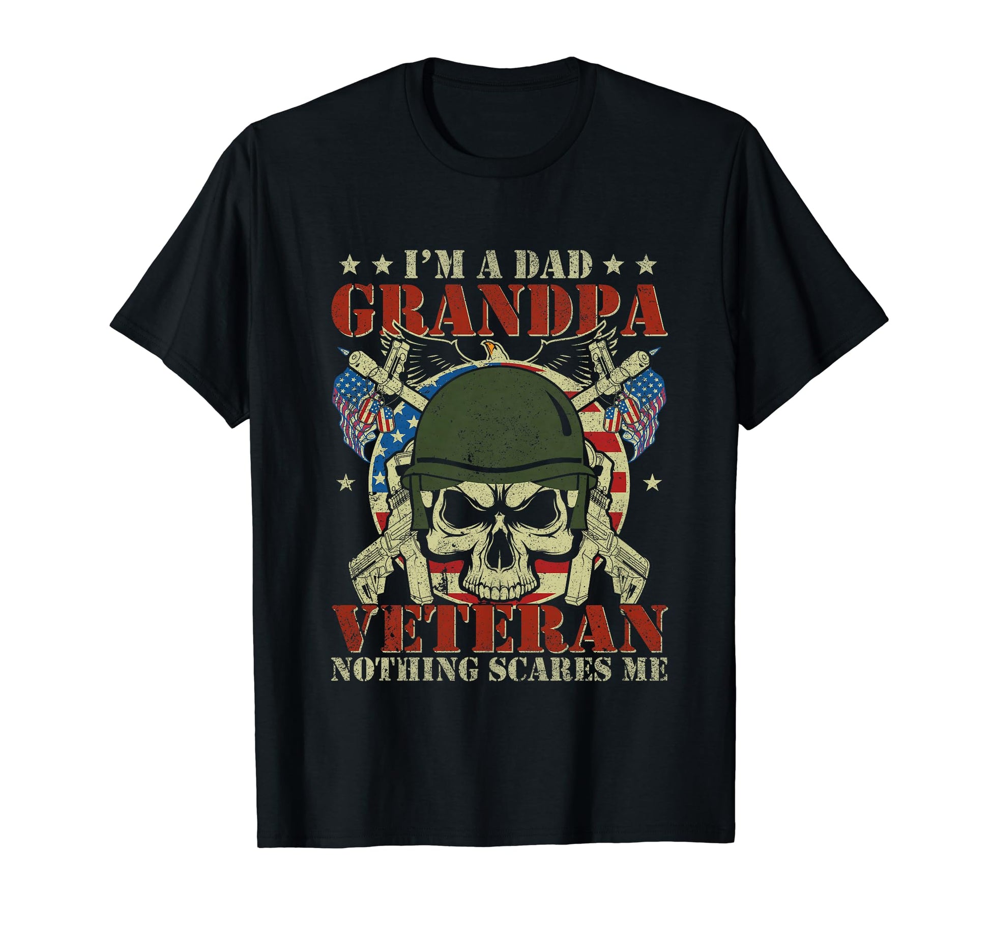 Im Dad Grandpa And Veteran 4Th July T-Shirt - Aesthetic Graphic for Adults - T-Shirt, Sweatshirt, Hoodie